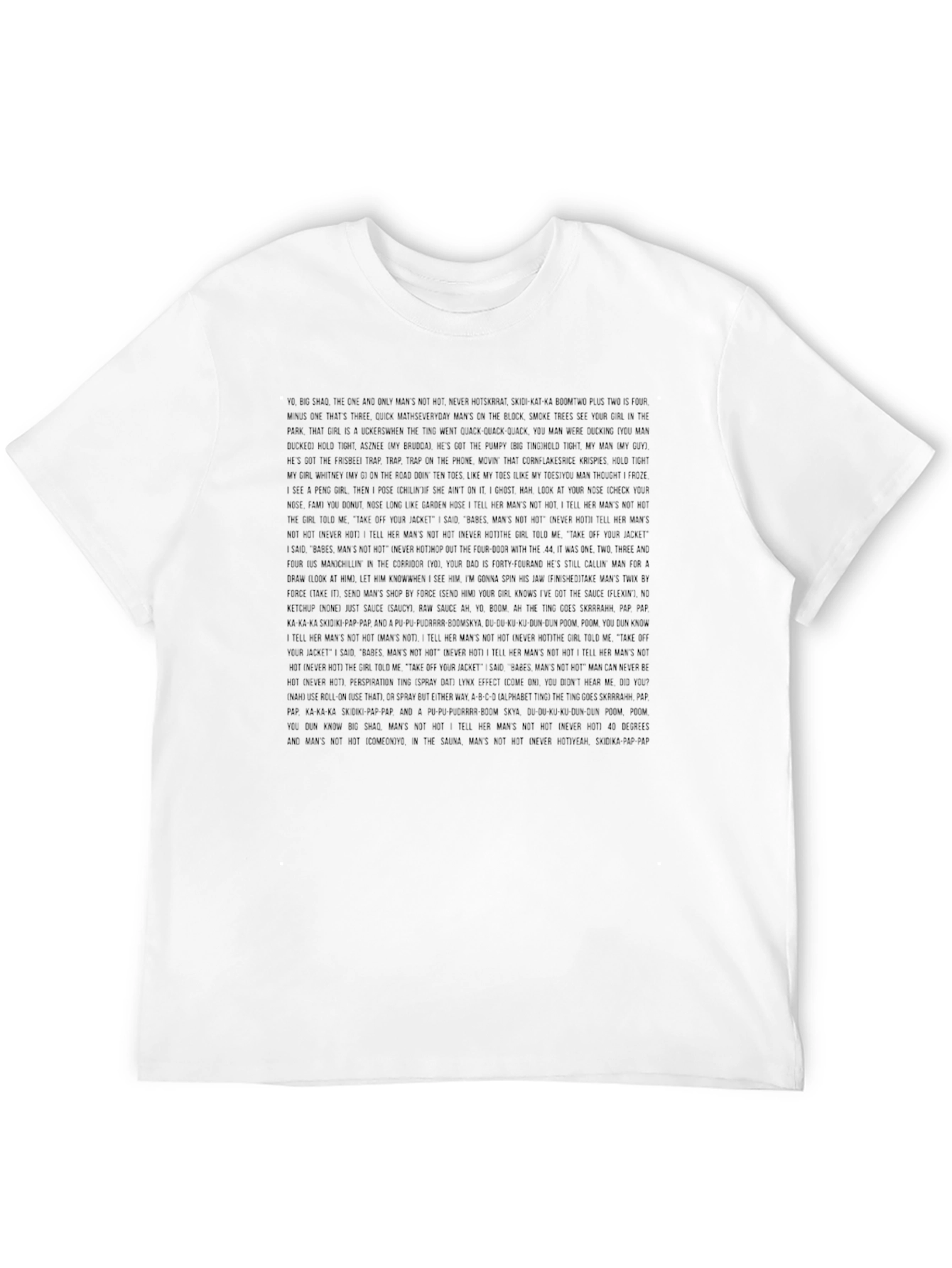 Unique Black T-Shirt with Subtle Text Design