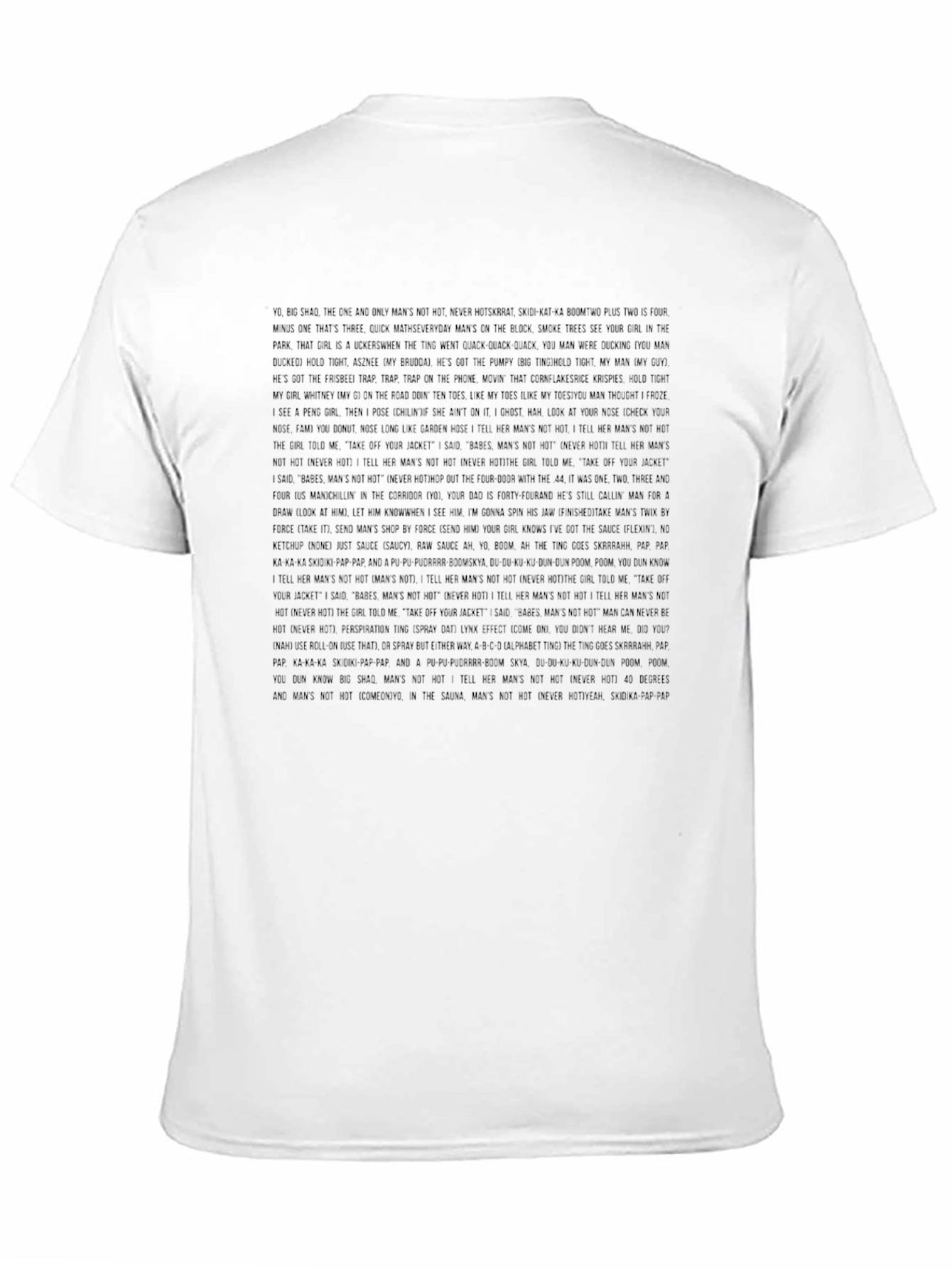 Unique Black T-Shirt with Subtle Text Design