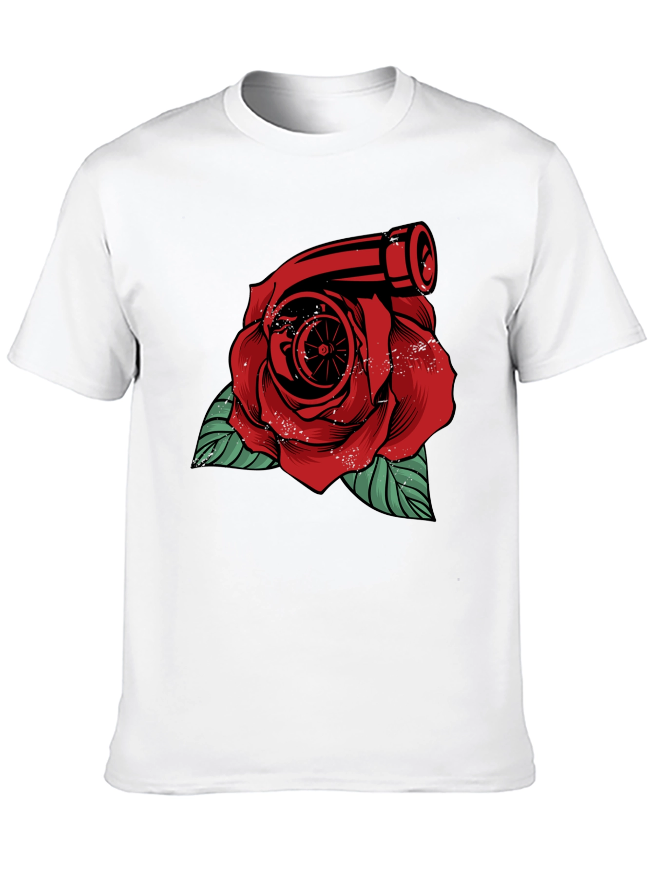 Turbo Rose Graphic Tee - Automotive Enthusiast
