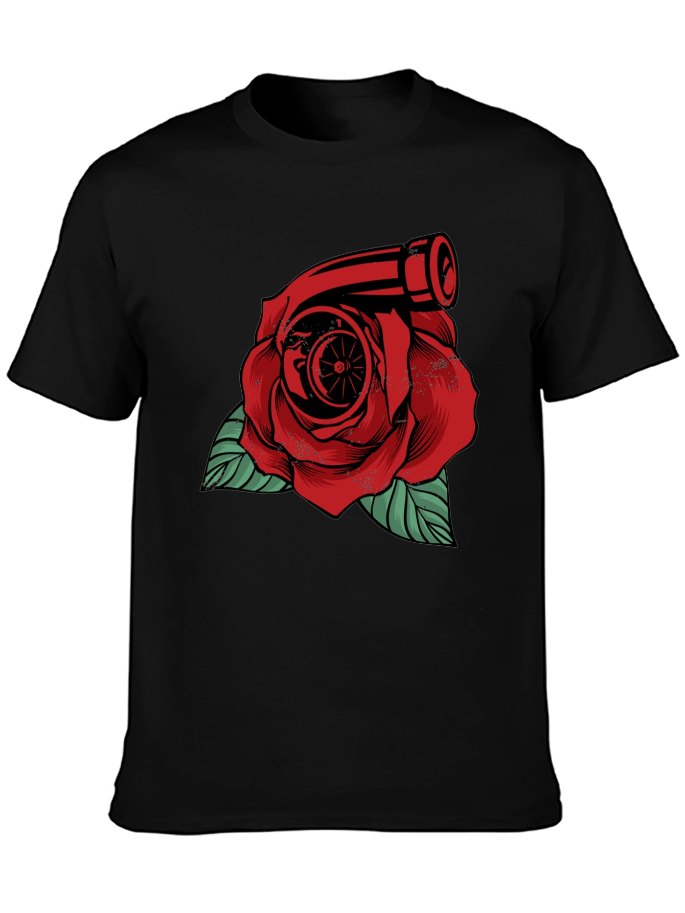 Turbo Rose Graphic Tee - Automotive Enthusiast