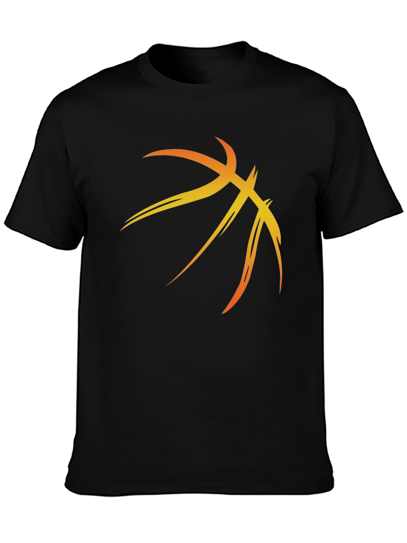 Basketball Graphic Tee - Black Cotton Blend Shirt