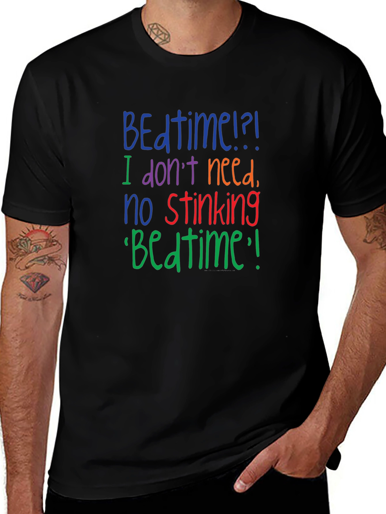 Funny No Stinking Bedtime Graphic T-Shirt