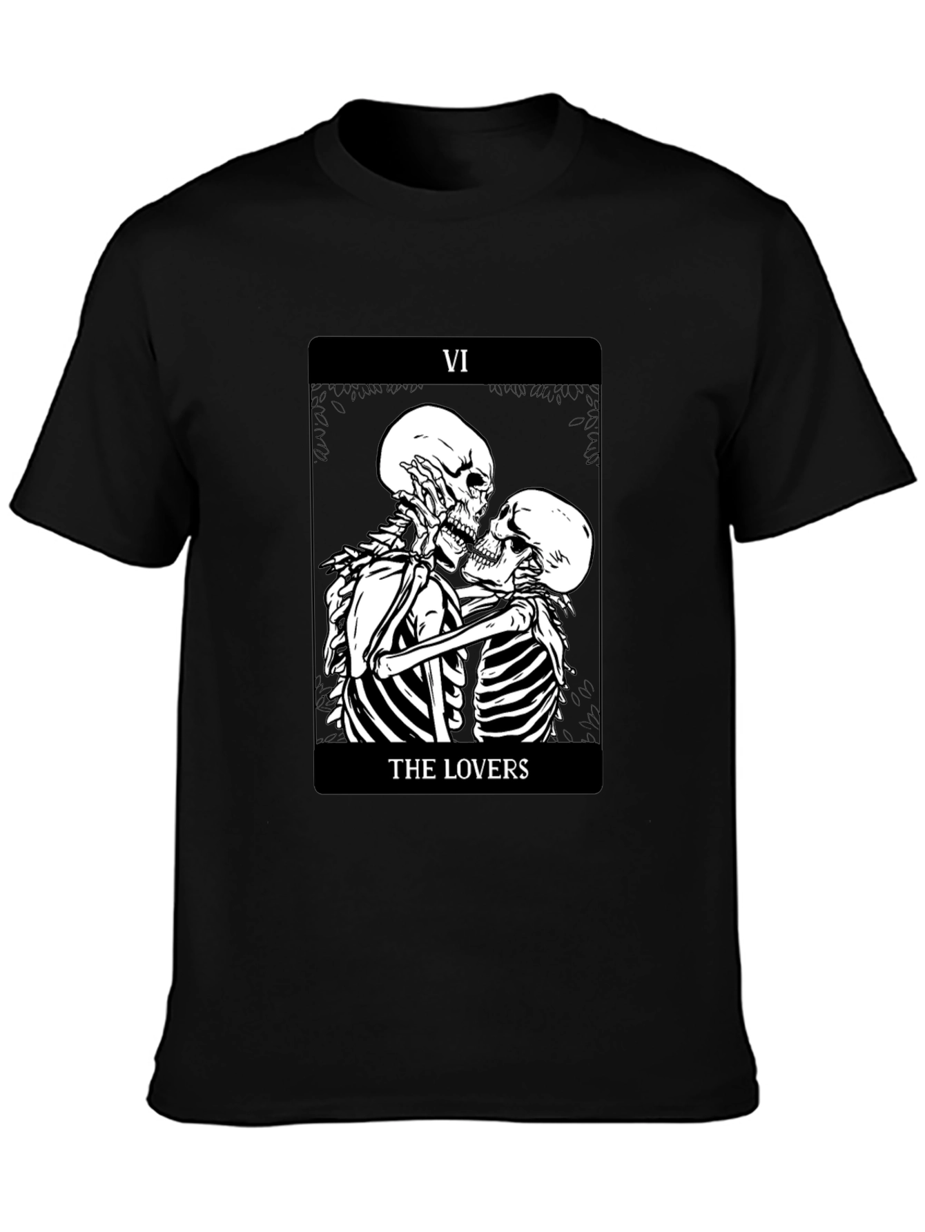 The Lovers Skeleton Tarot Card Graphic Tee