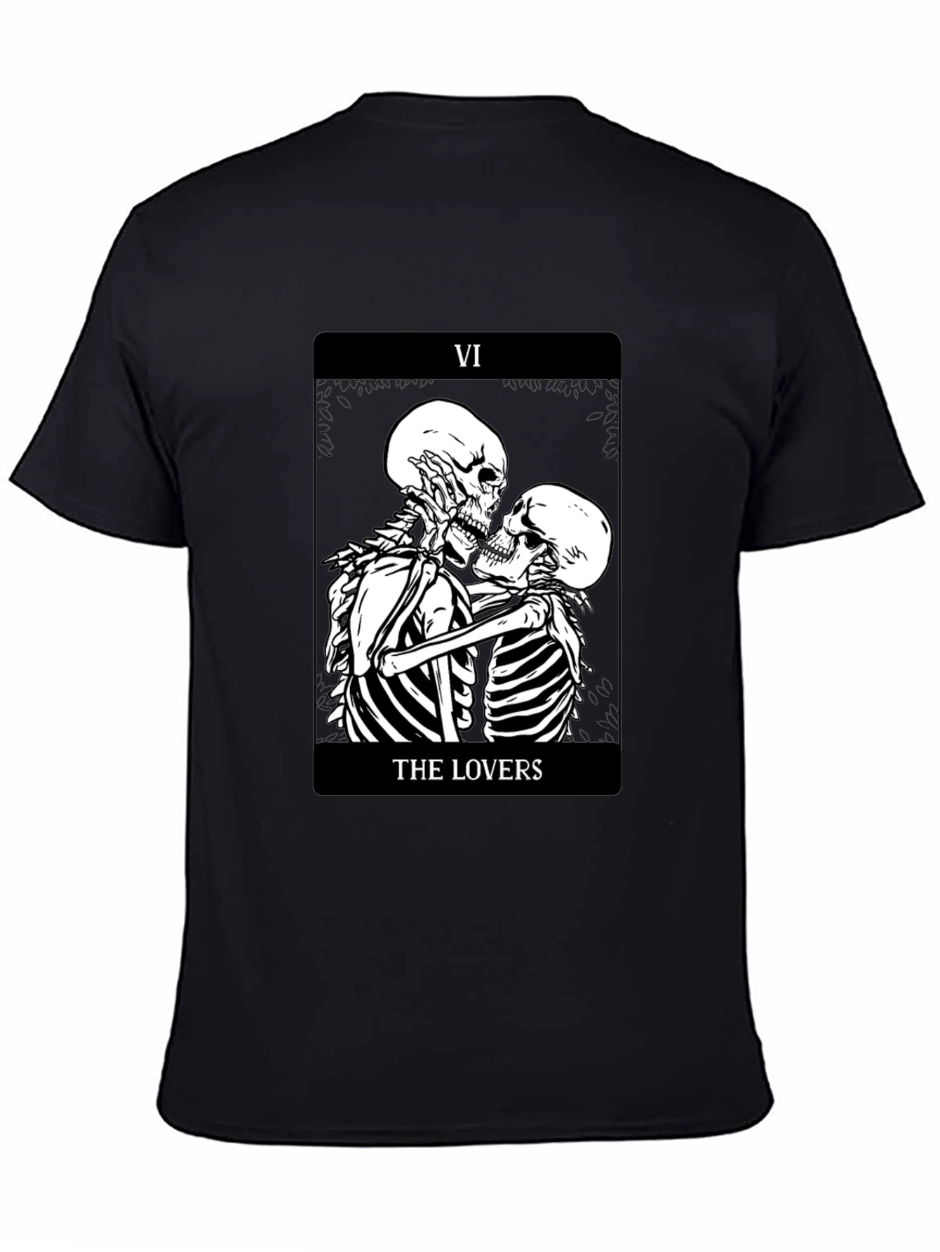 The Lovers Skeleton Tarot Card Graphic Tee