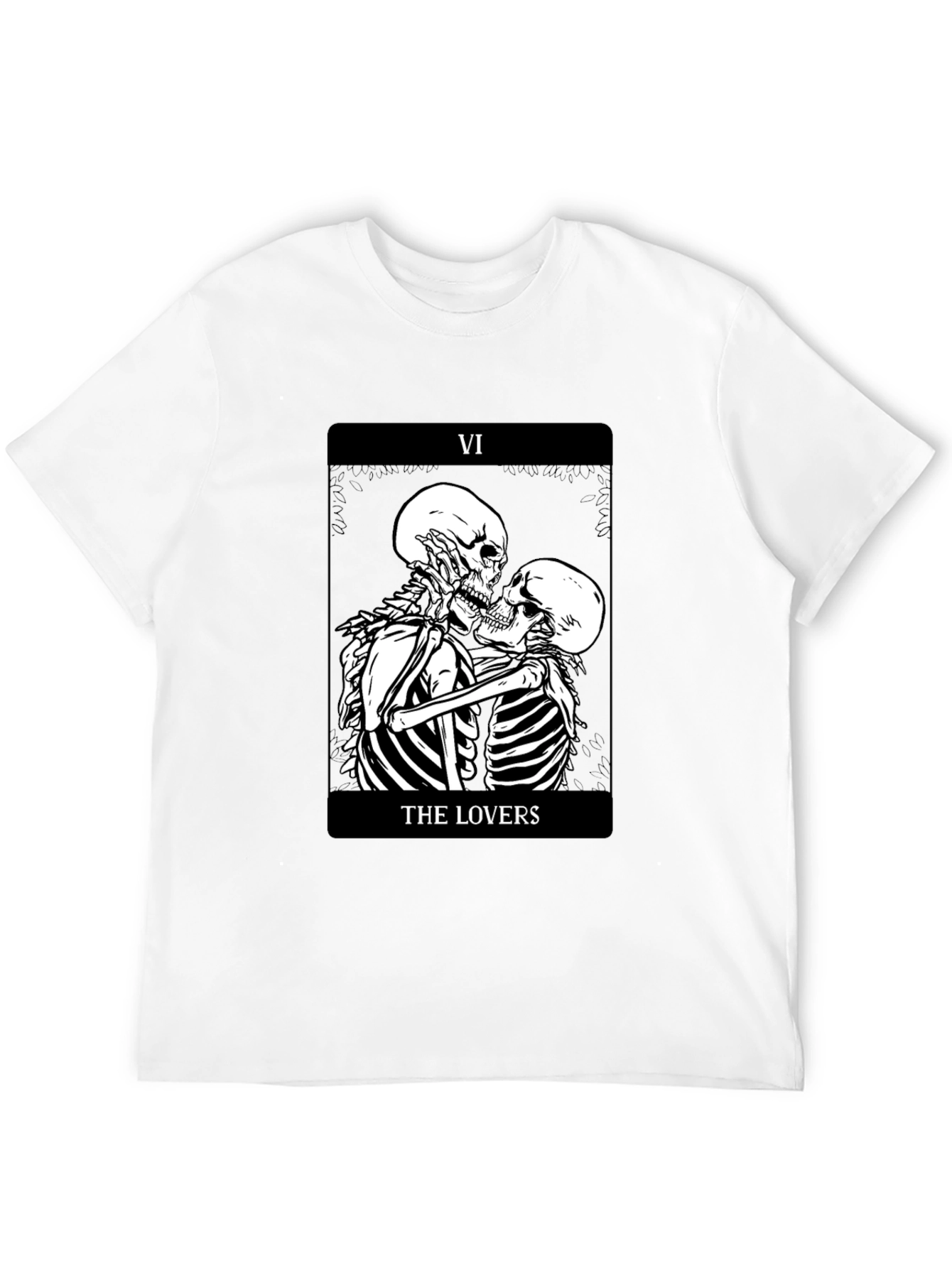 The Lovers Skeleton Tarot Card Graphic Tee