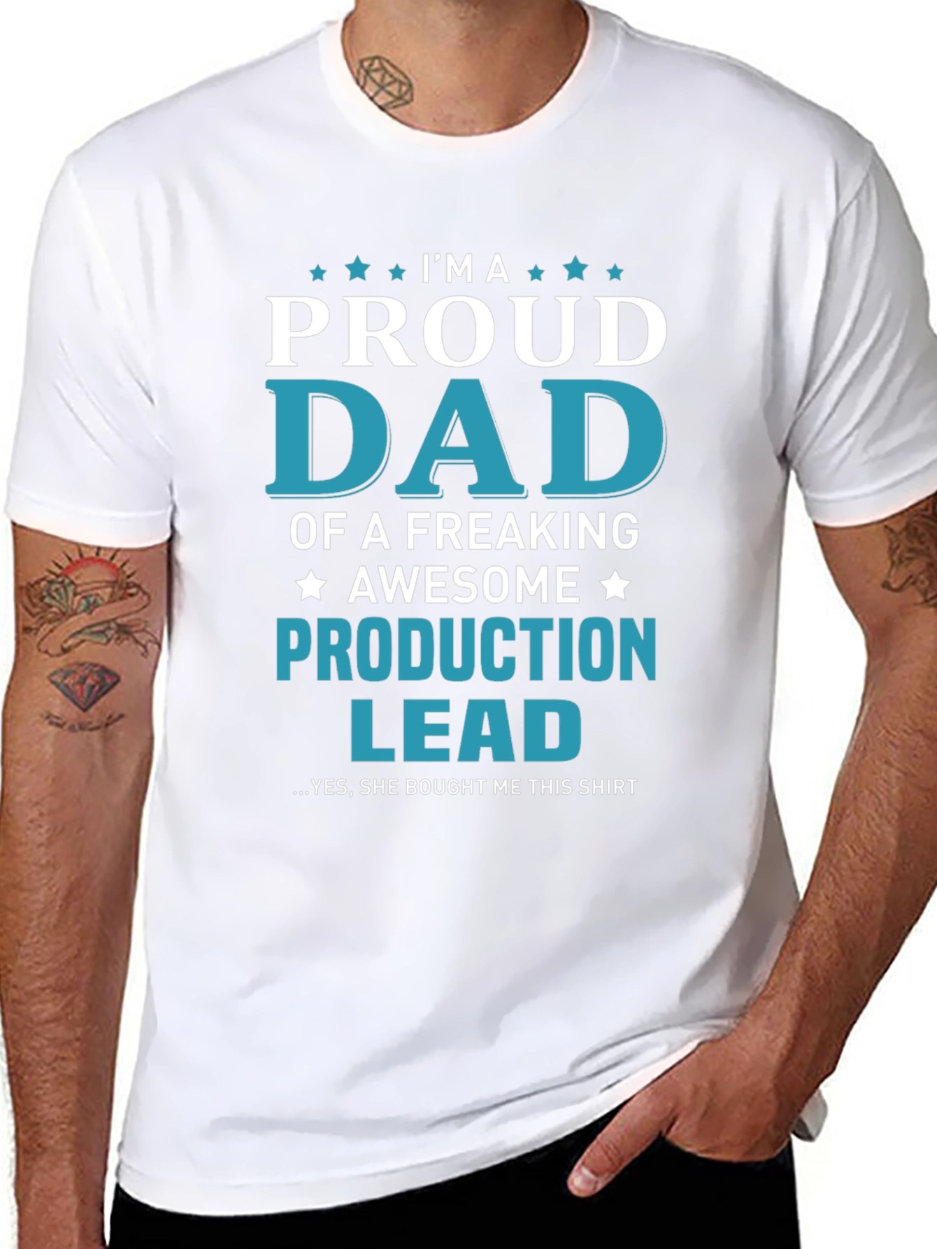 Proud Dad Production Lead Graphic T-Shirt