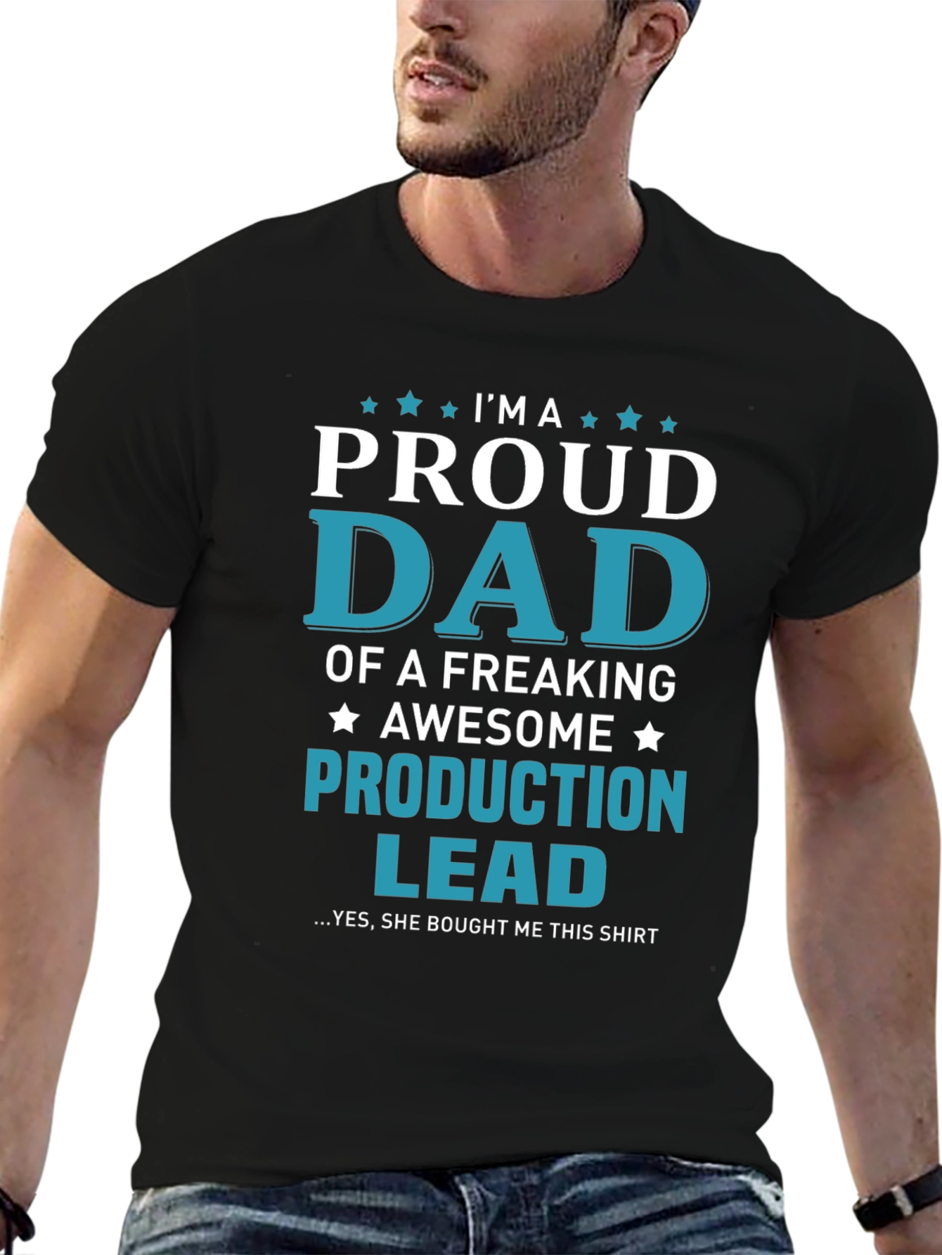 Proud Dad Production Lead Graphic T-Shirt