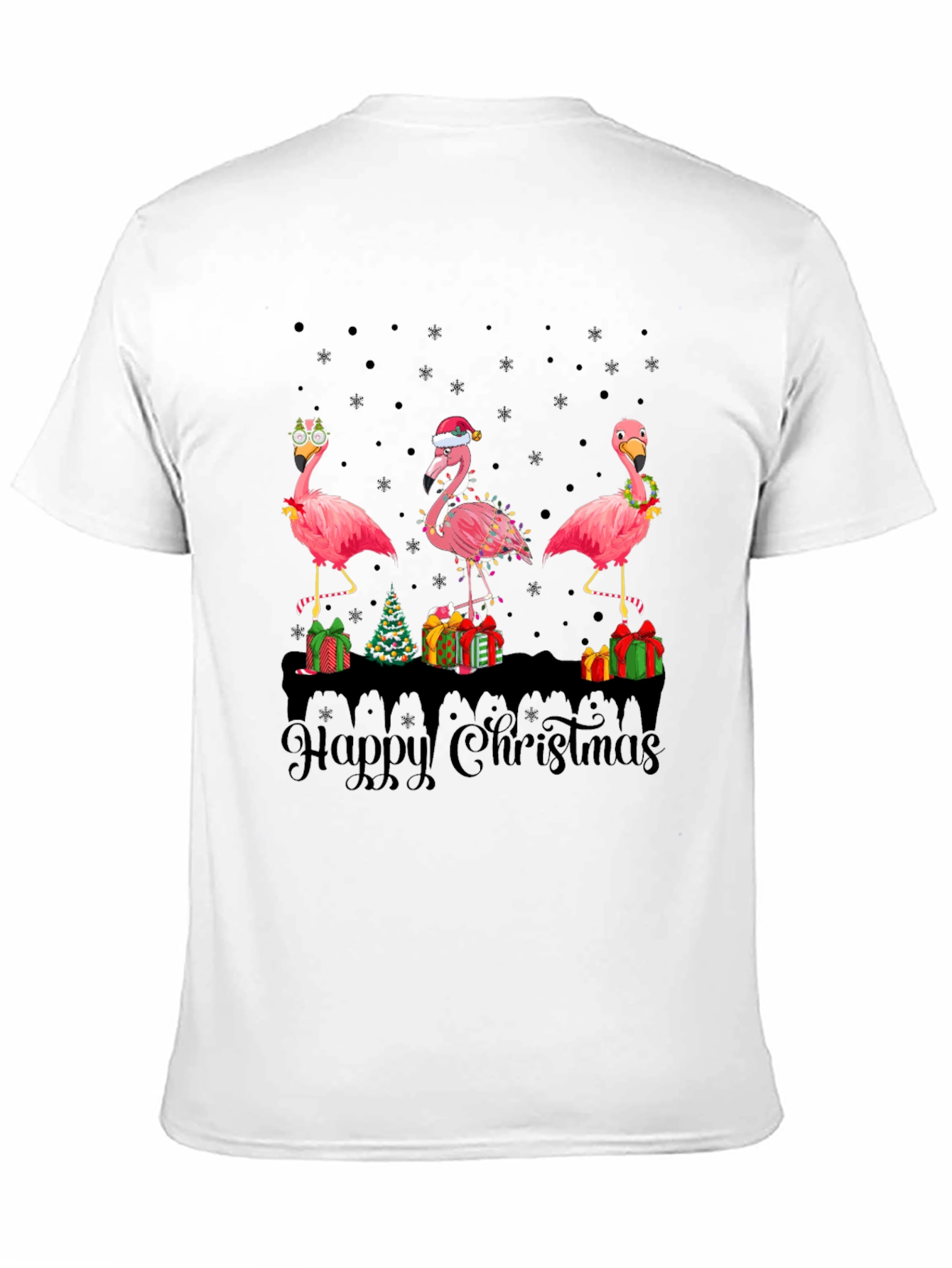 Flamingo Happy Christmas T-Shirt