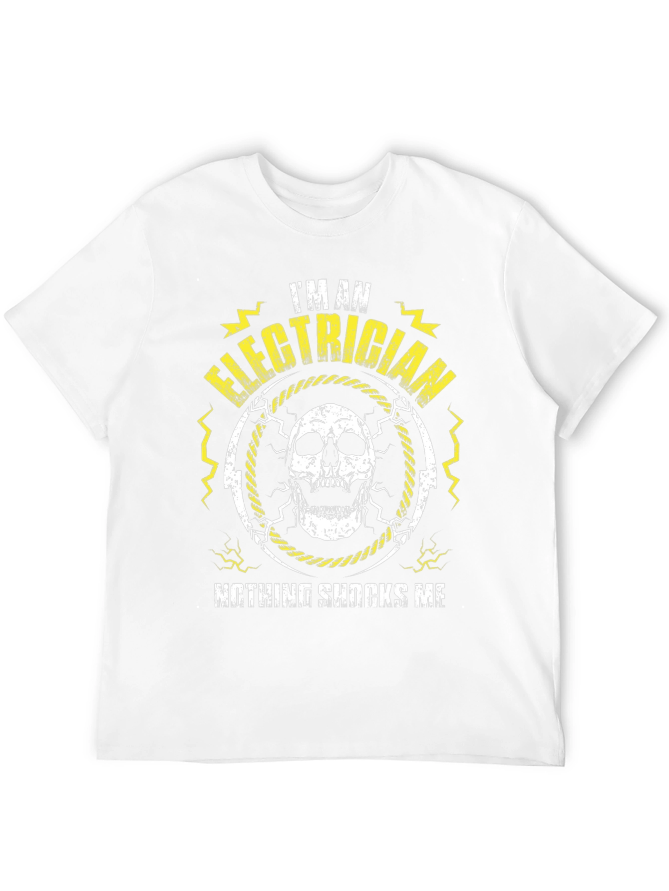 Electrician Skull Graphic T-Shirt