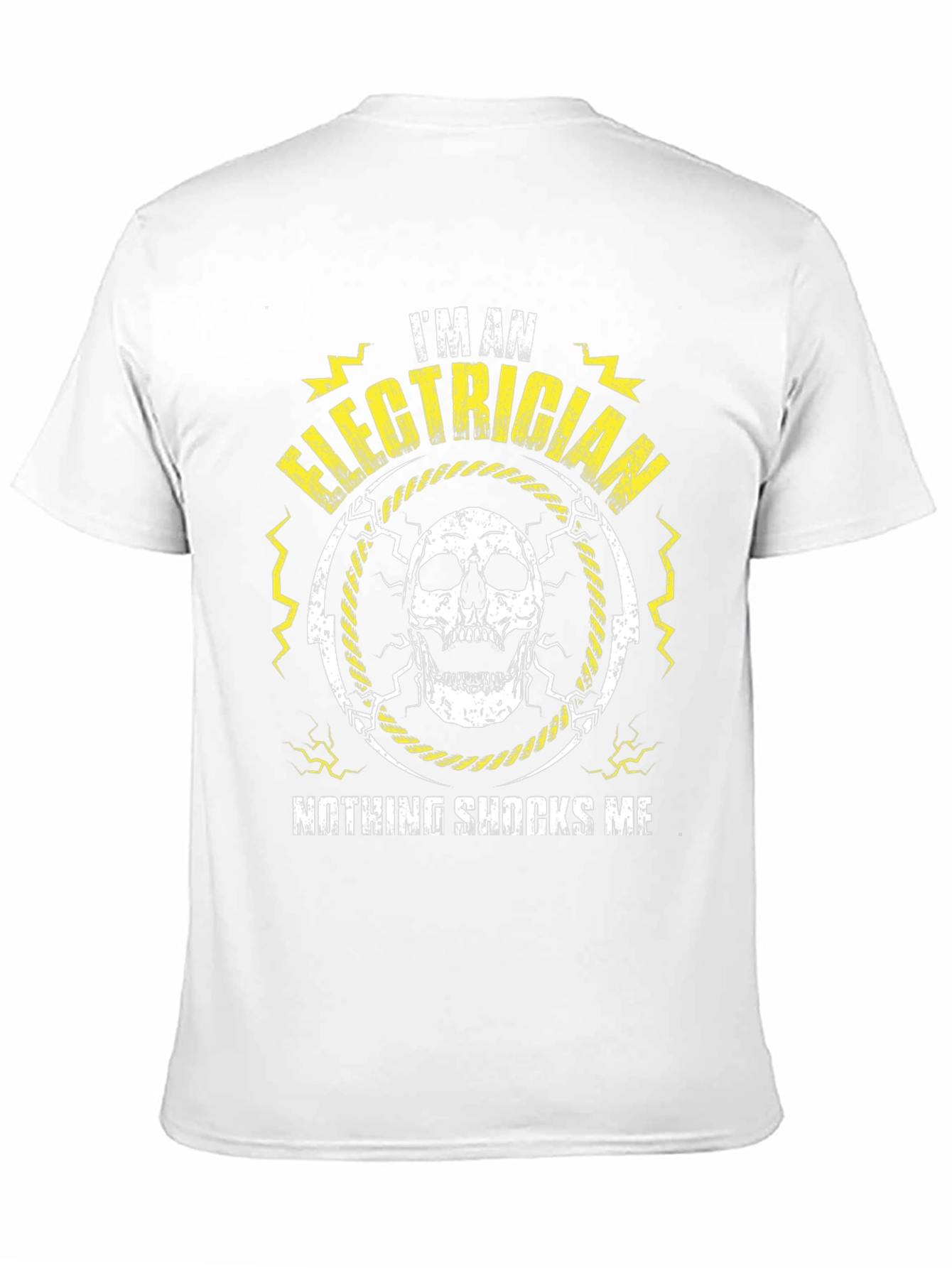 Electrician Skull Graphic T-Shirt