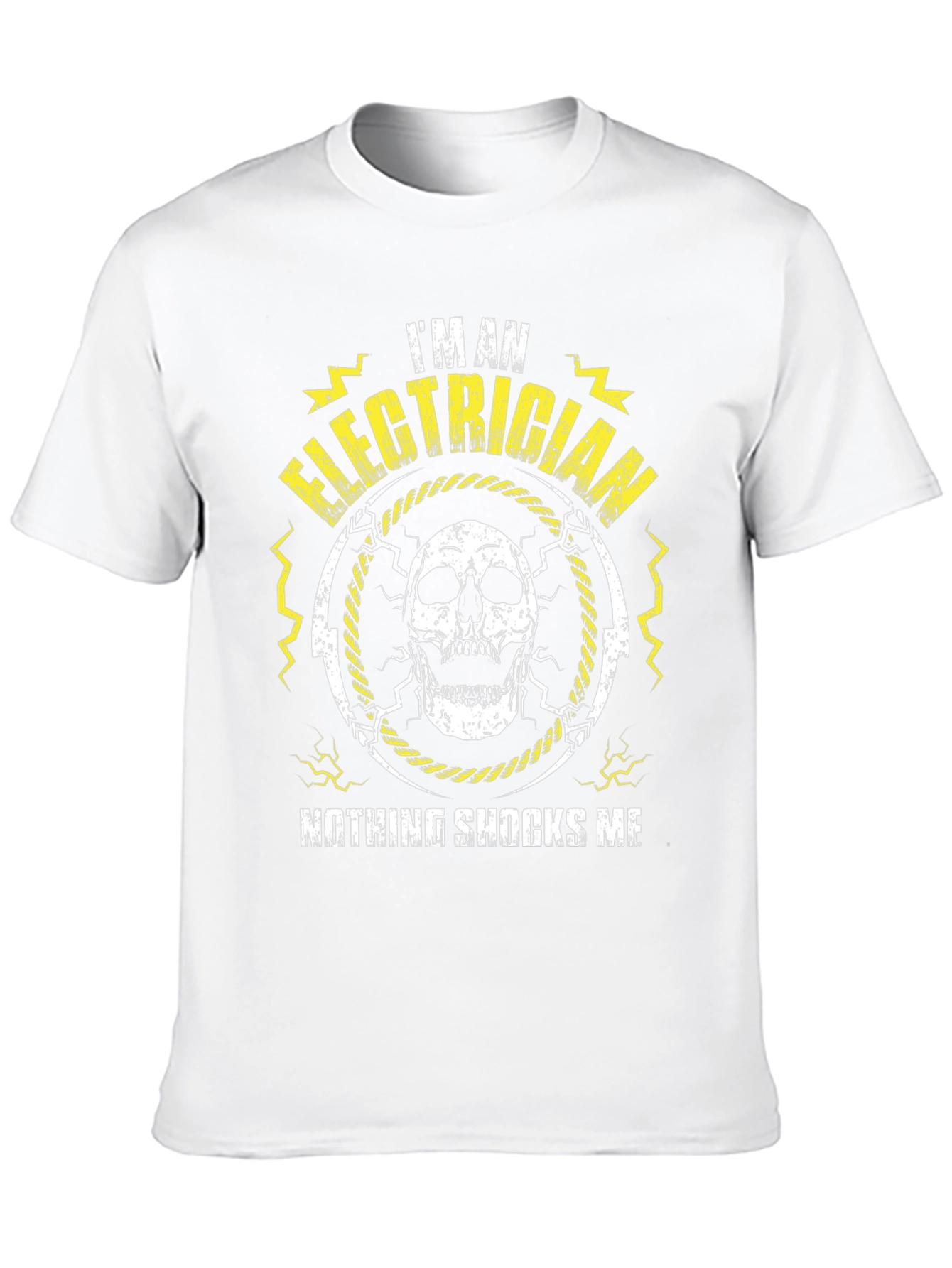 Electrician Skull Graphic T-Shirt