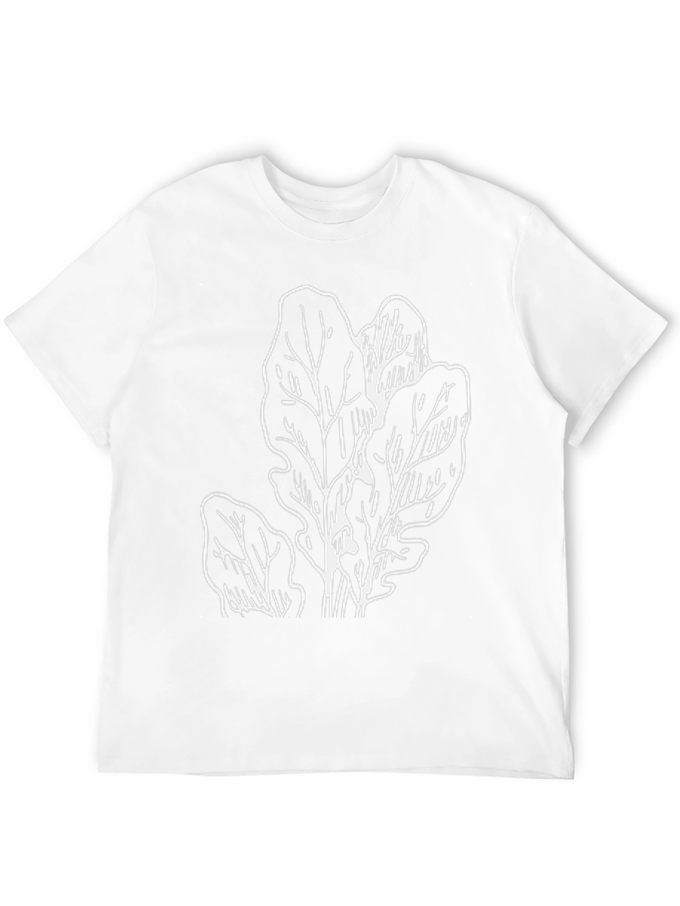 Leaf Print Black T-Shirt