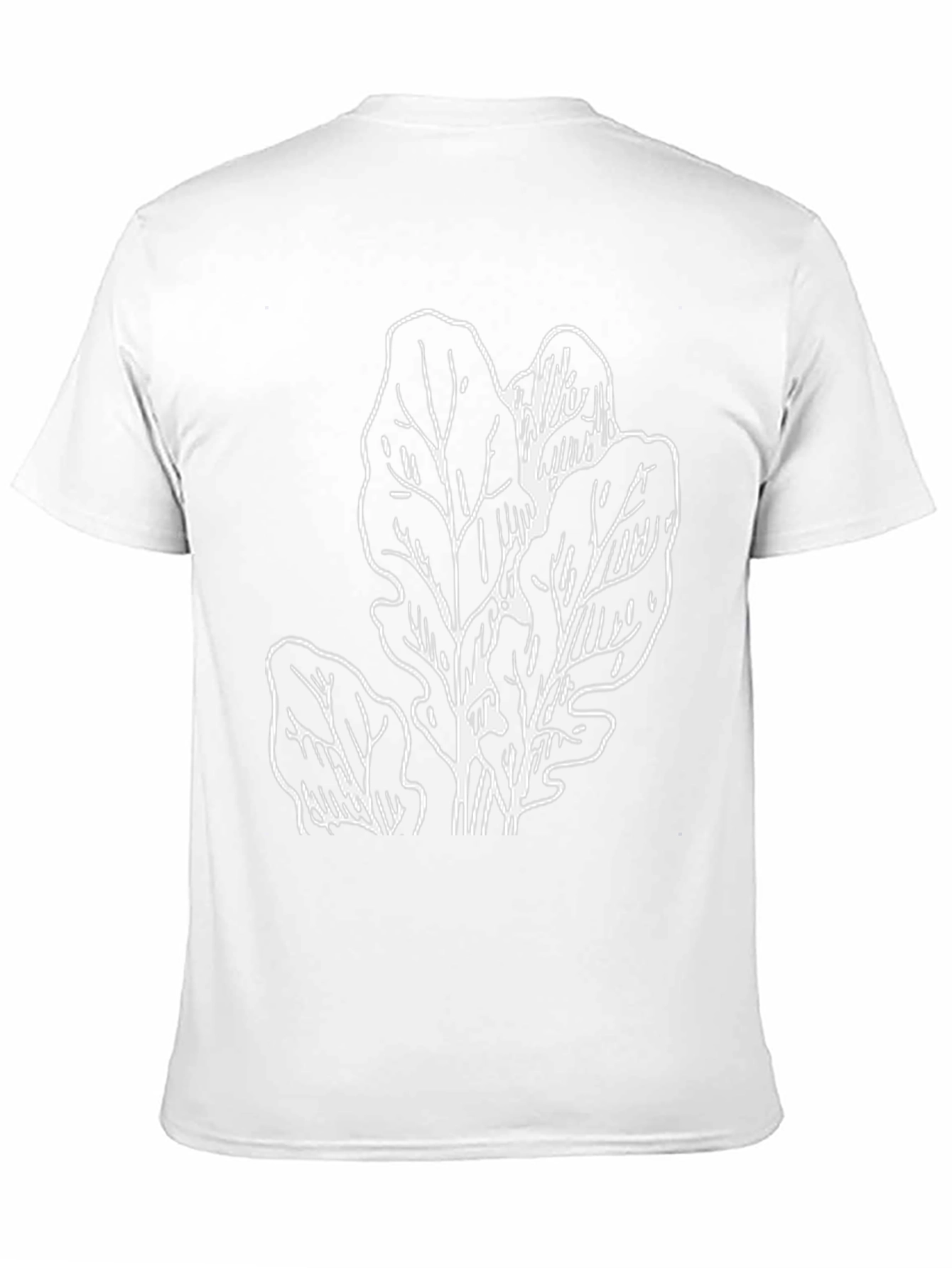 Leaf Print Black T-Shirt