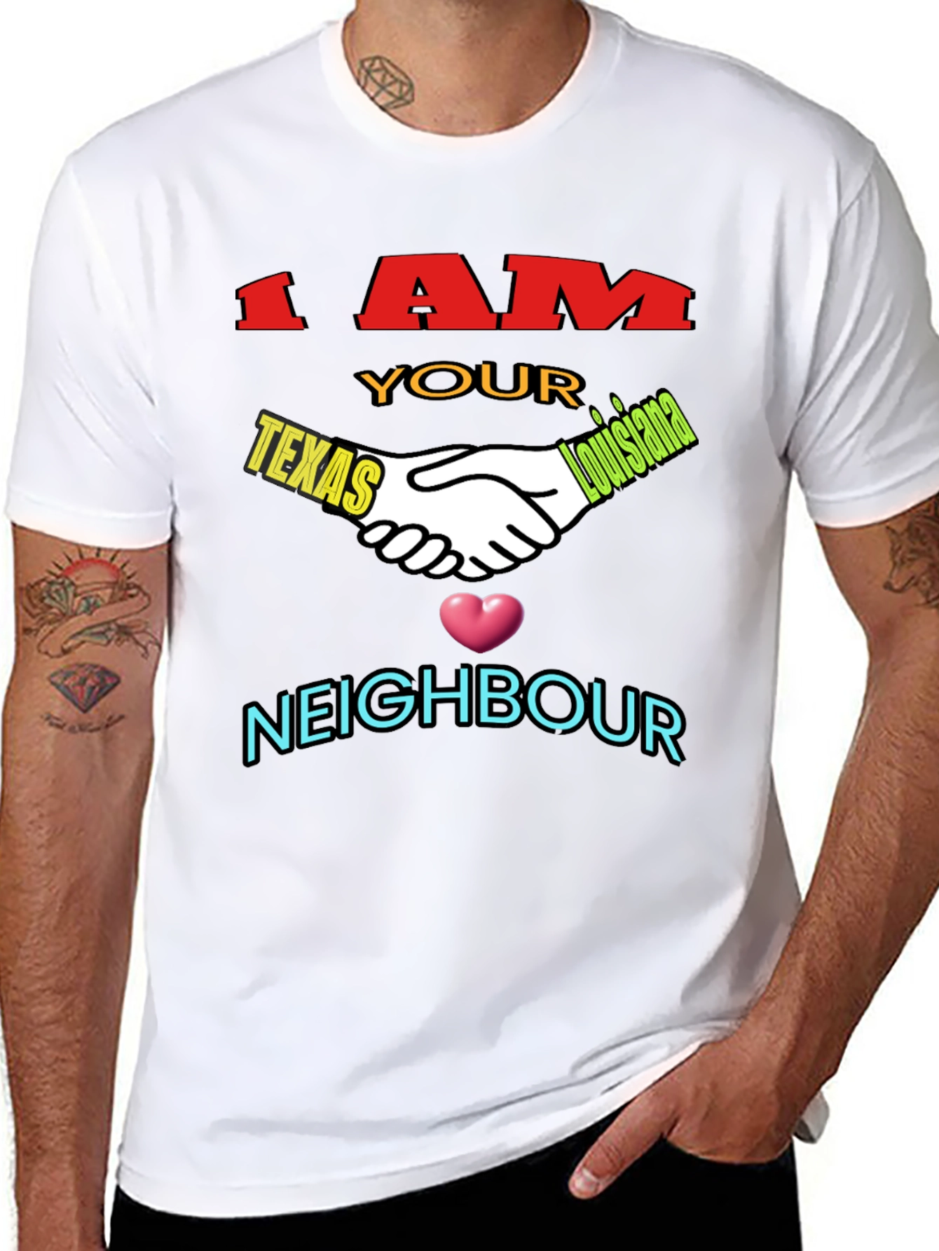 Texas Louisiana Neighbour T-Shirt