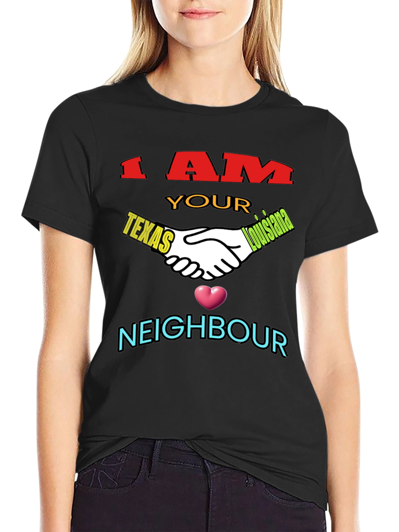 Texas Louisiana Neighbour T-Shirt