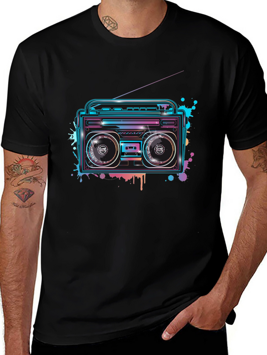 Retro Boombox Graphic T-Shirt