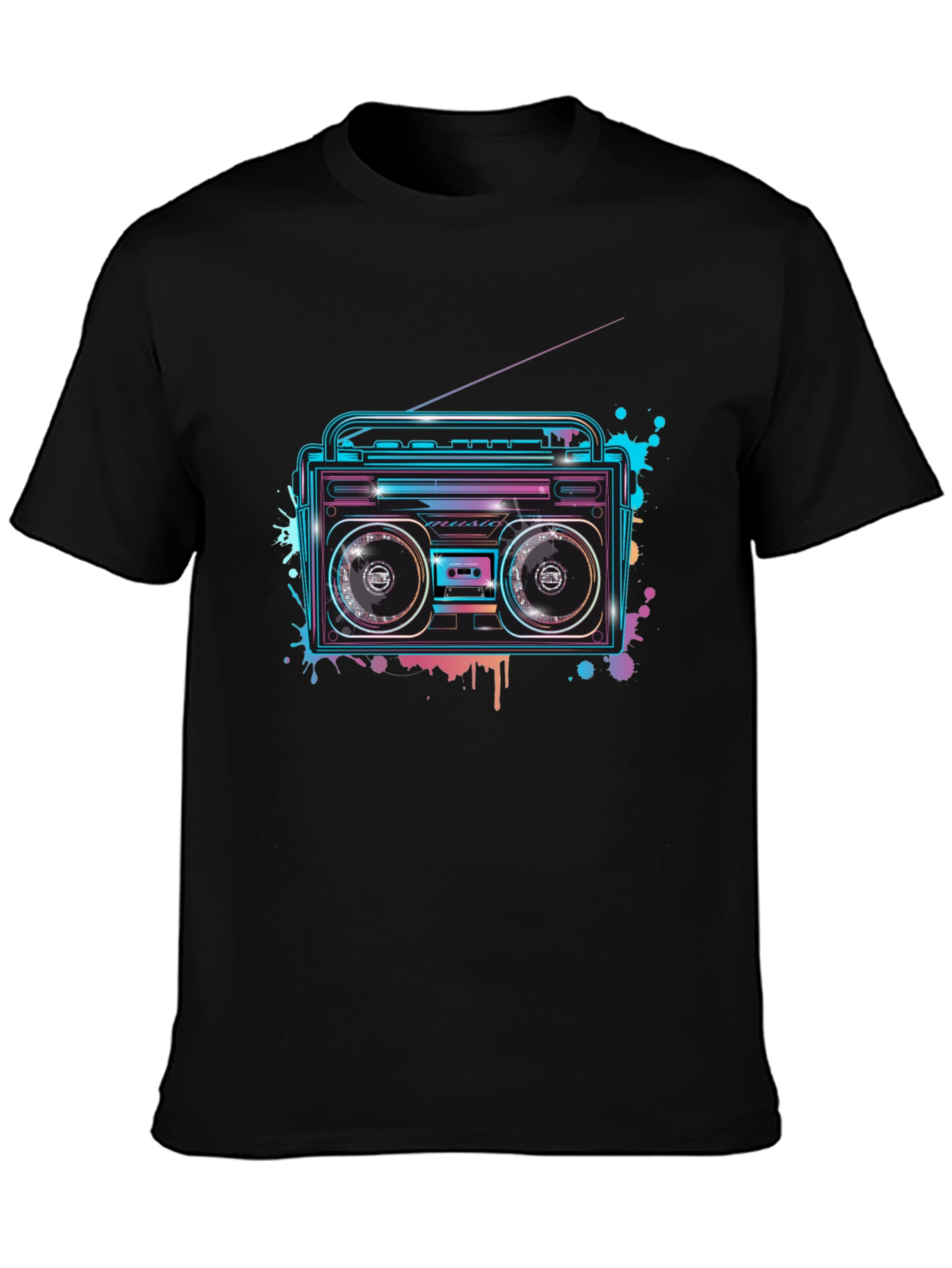 Retro Boombox Graphic T-Shirt