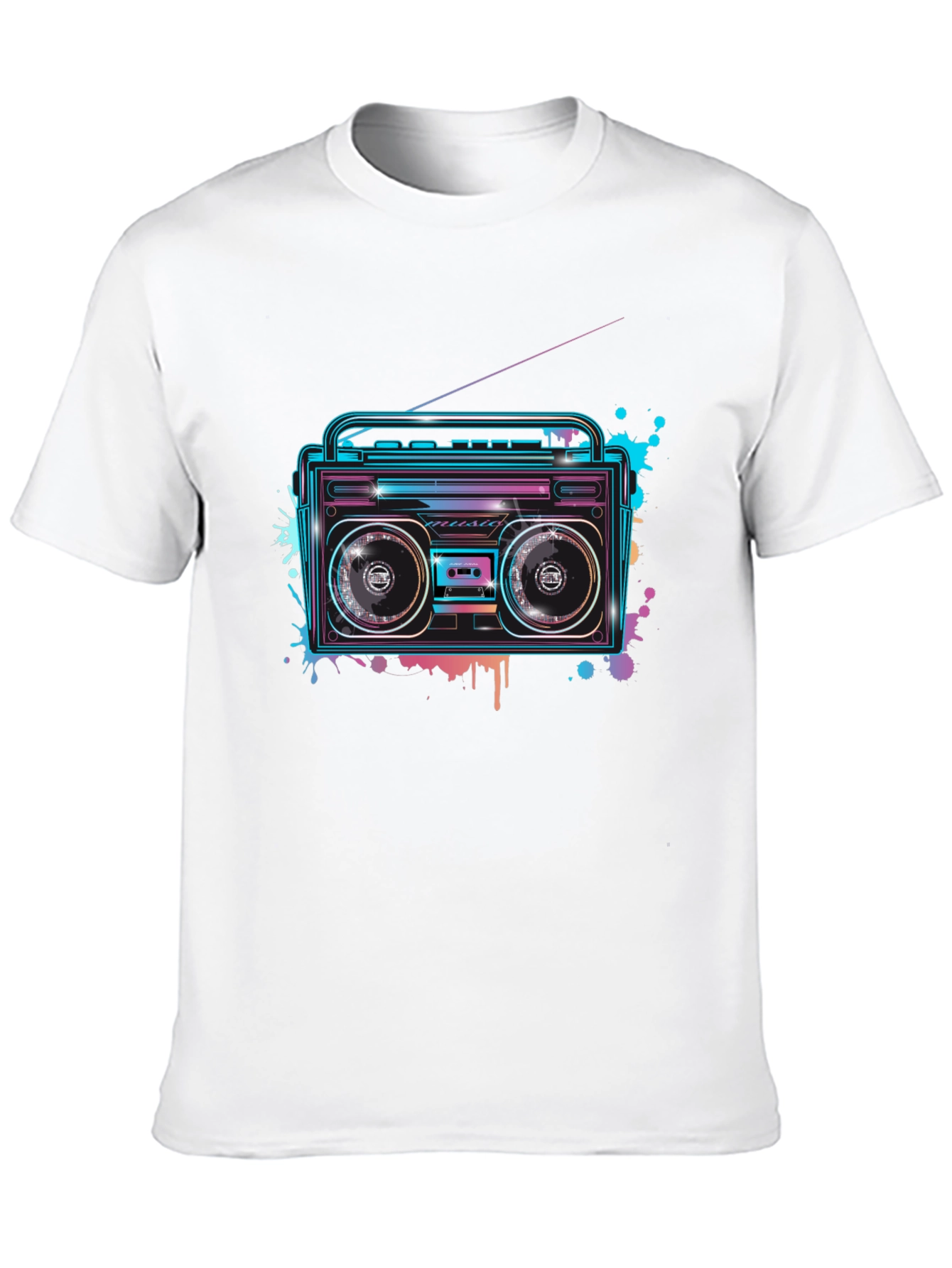 Retro Boombox Graphic T-Shirt
