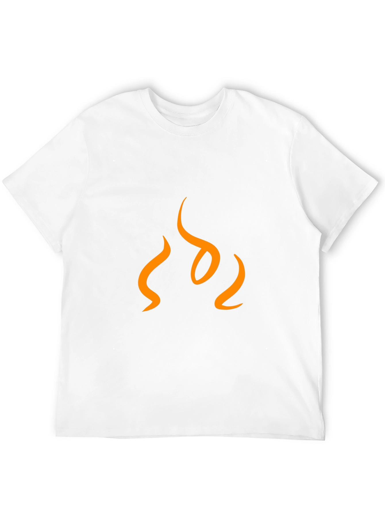 Mens Black T-Shirt with Abstract Flame Design