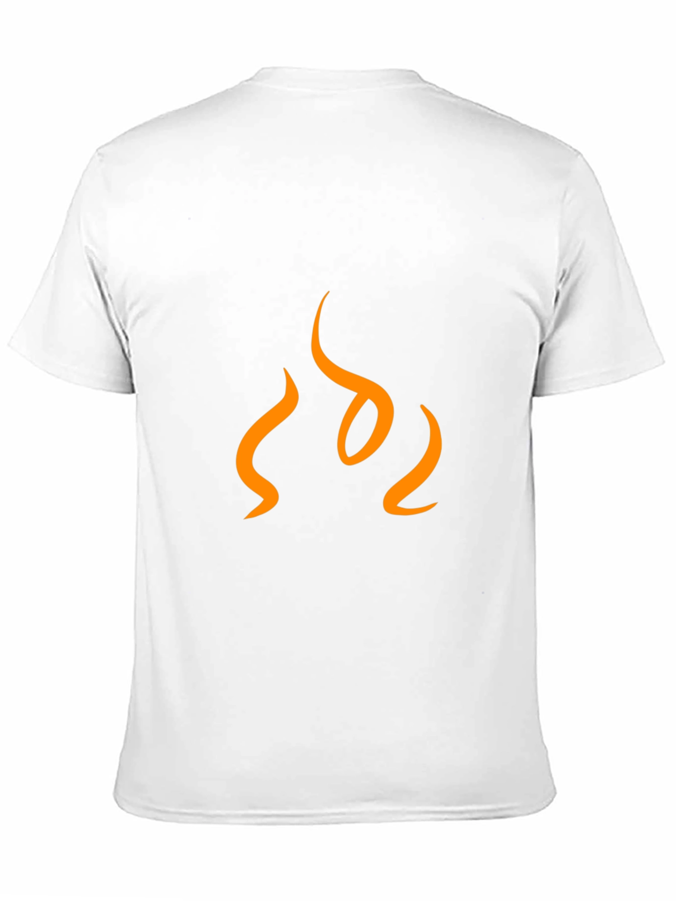 Mens Black T-Shirt with Abstract Flame Design