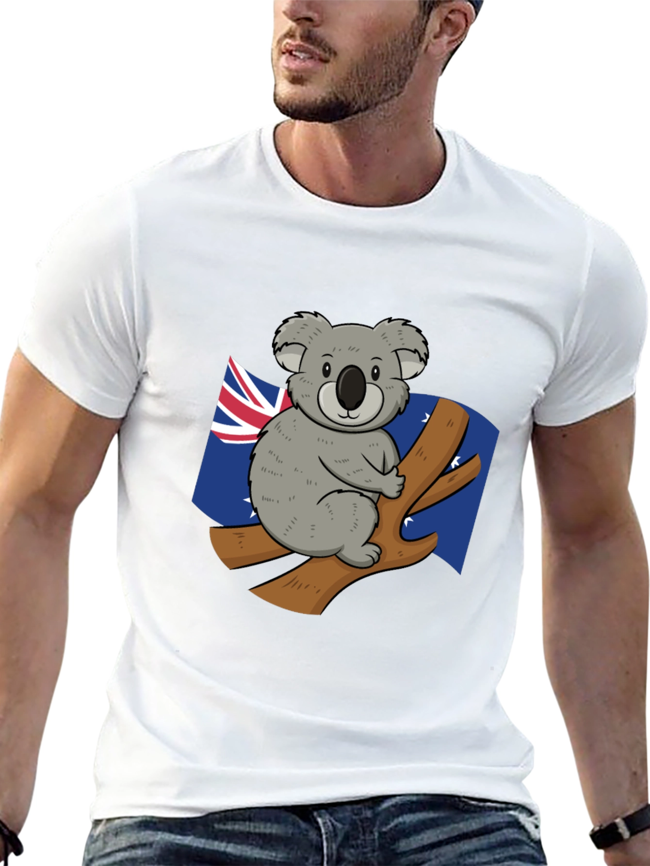 Koala Australia Flag Graphic Tee