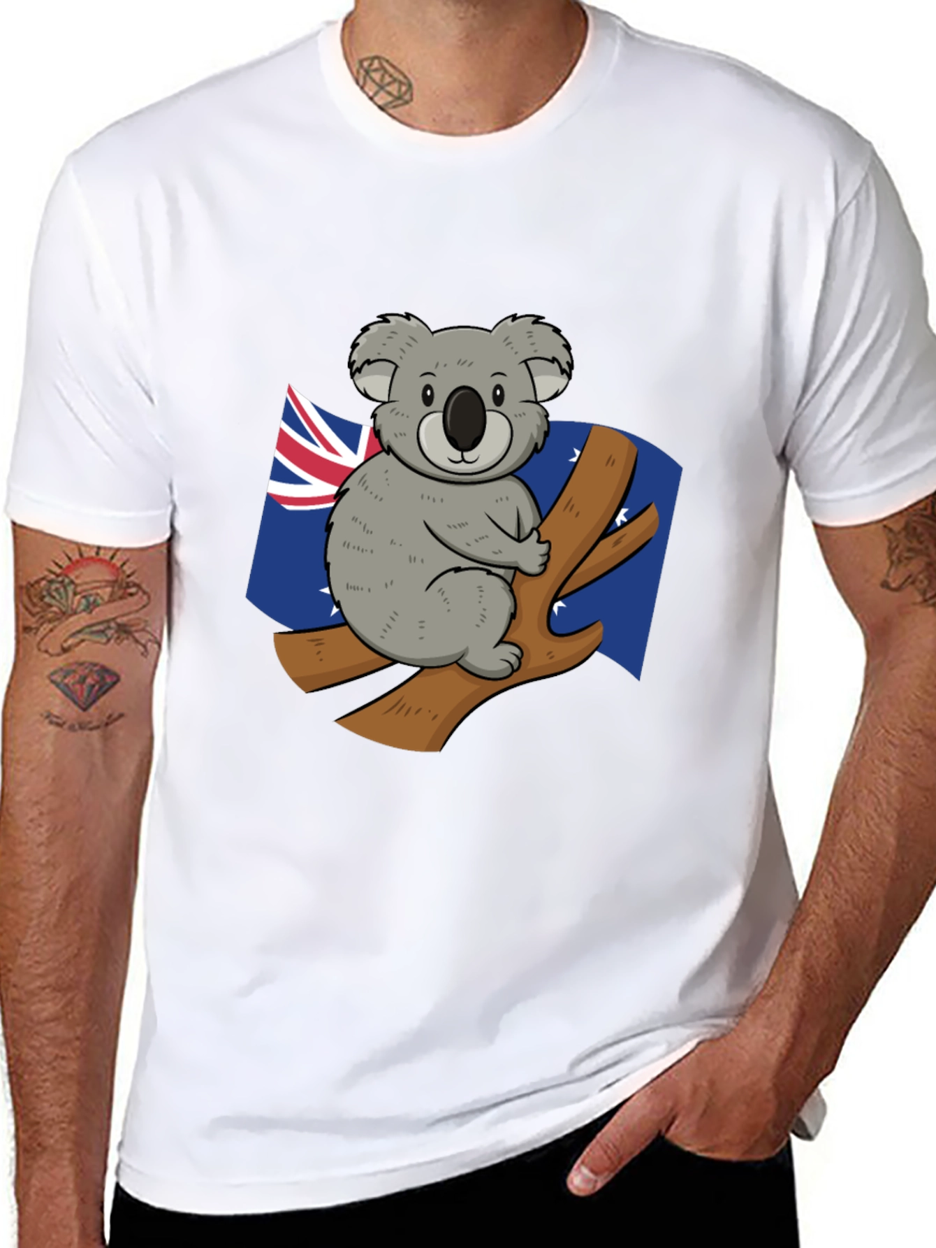 Koala Australia Flag Graphic Tee