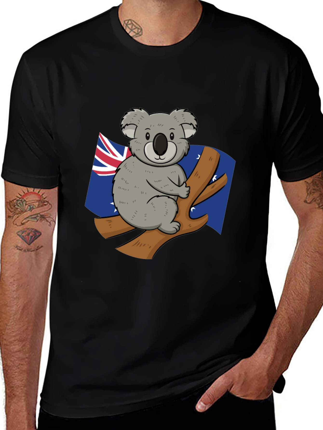 Koala Australia Flag Graphic Tee