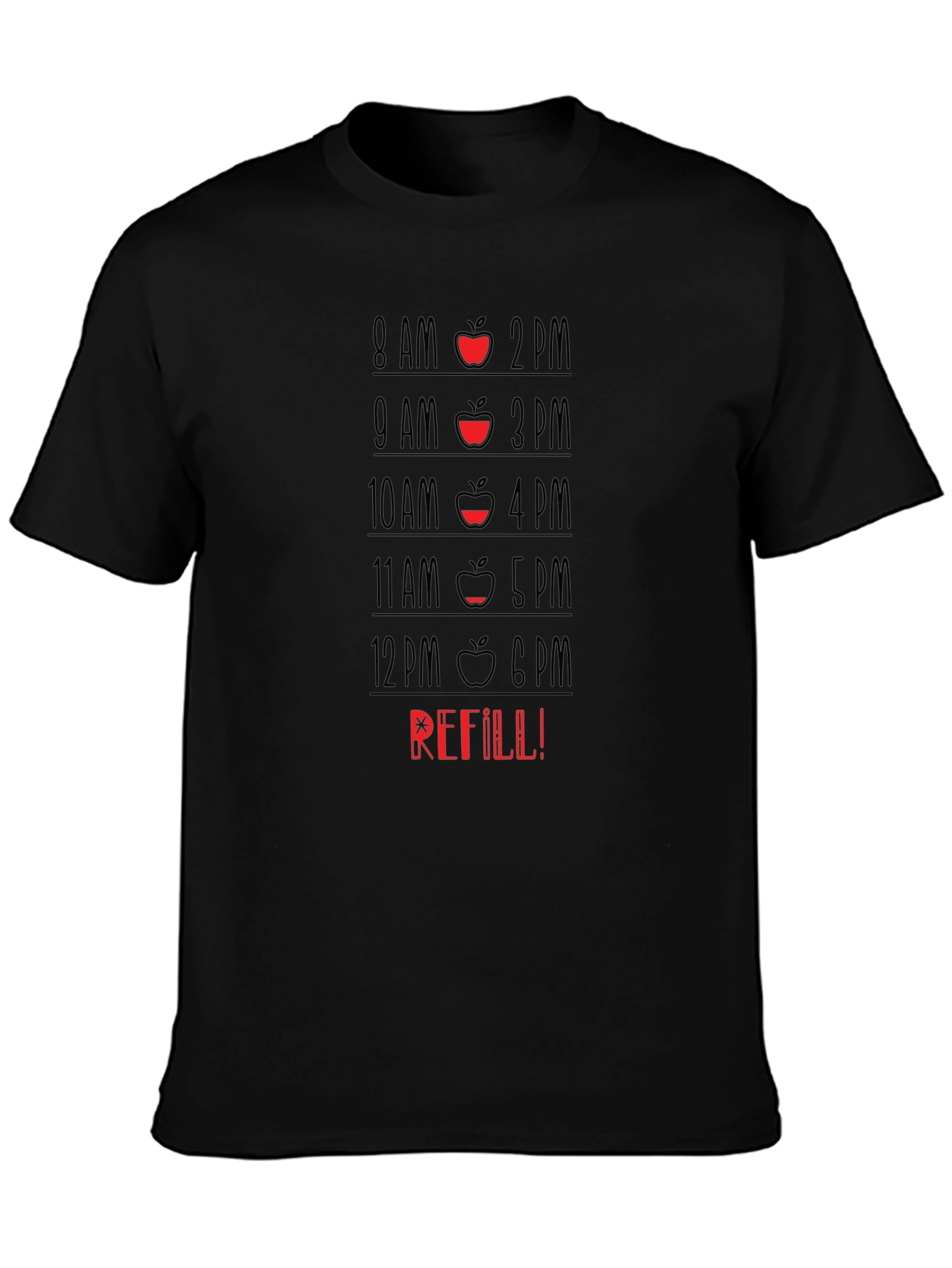 Funny Apple Time T-Shirt - Refill Needed