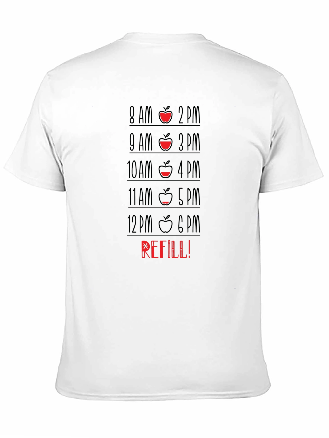 Funny Apple Time T-Shirt - Refill Needed