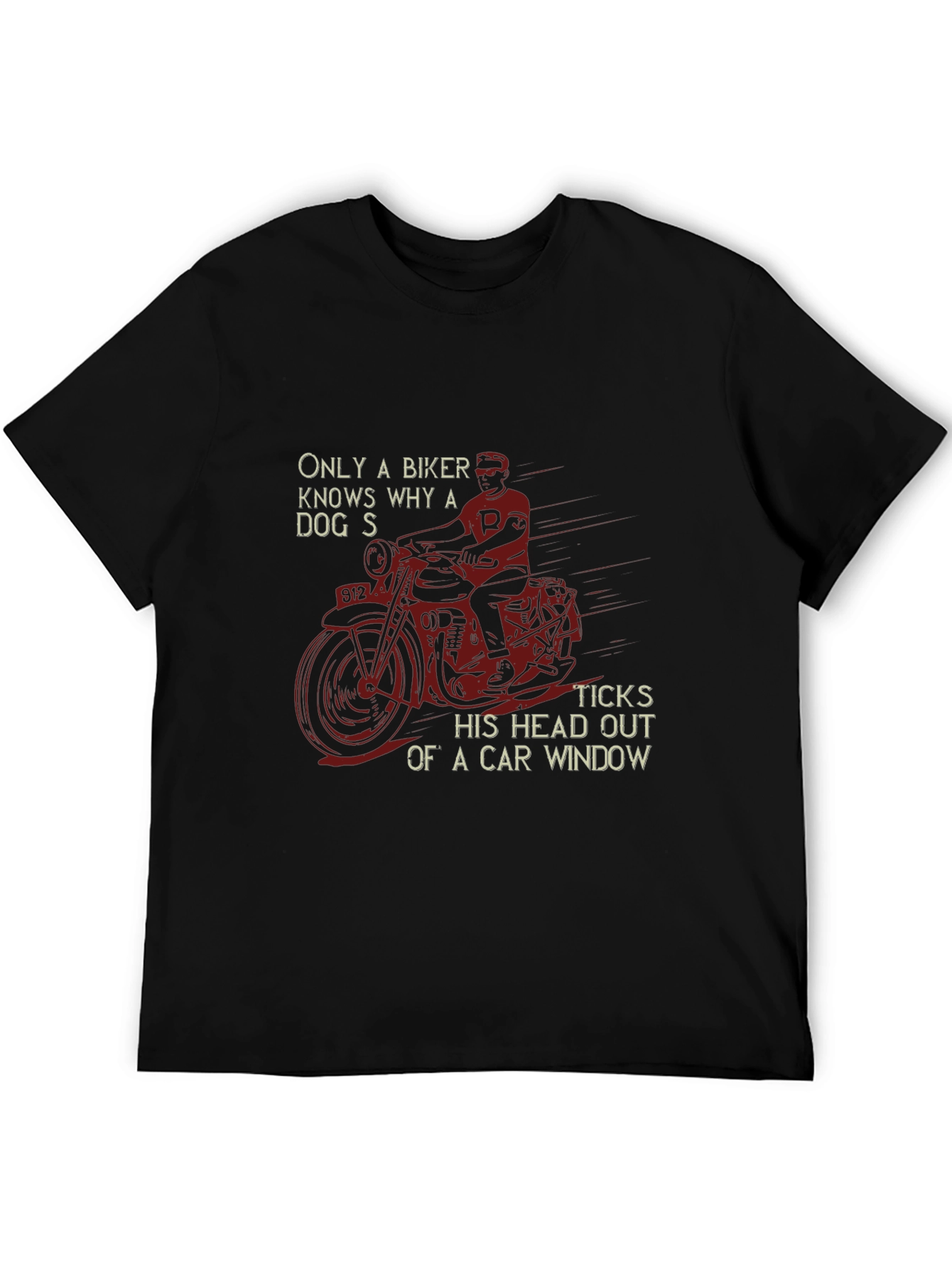 Biker Dog Car Window T-Shirt