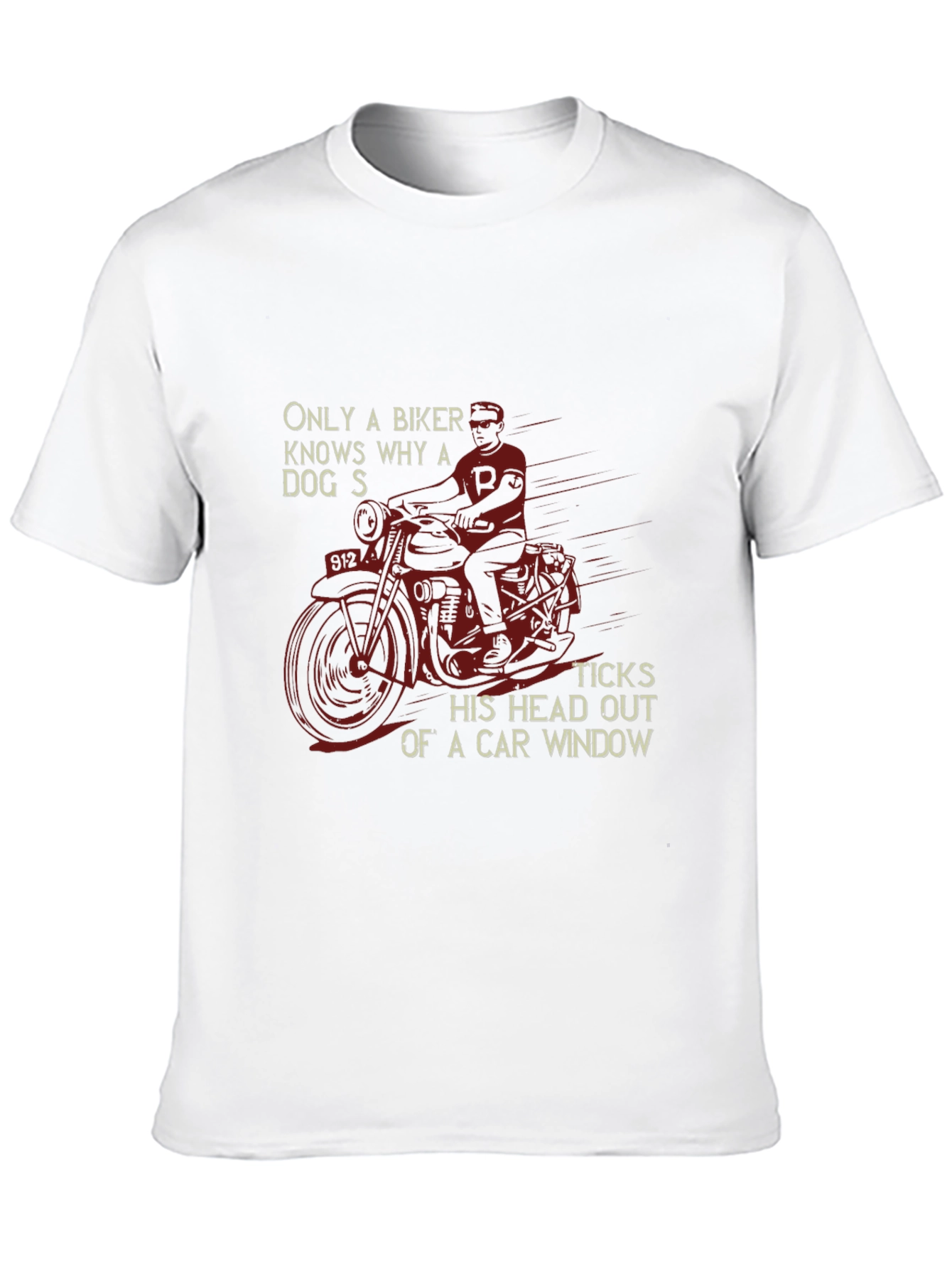Biker Dog Car Window T-Shirt