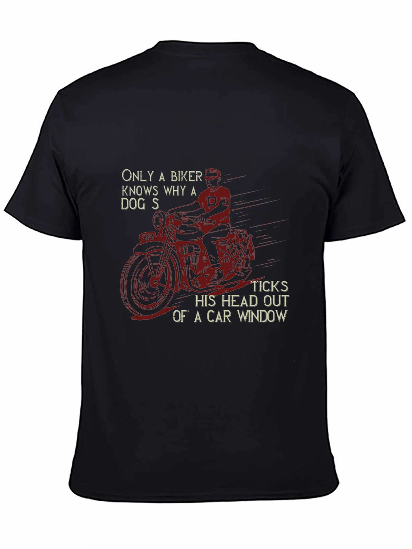 Biker Dog Car Window T-Shirt
