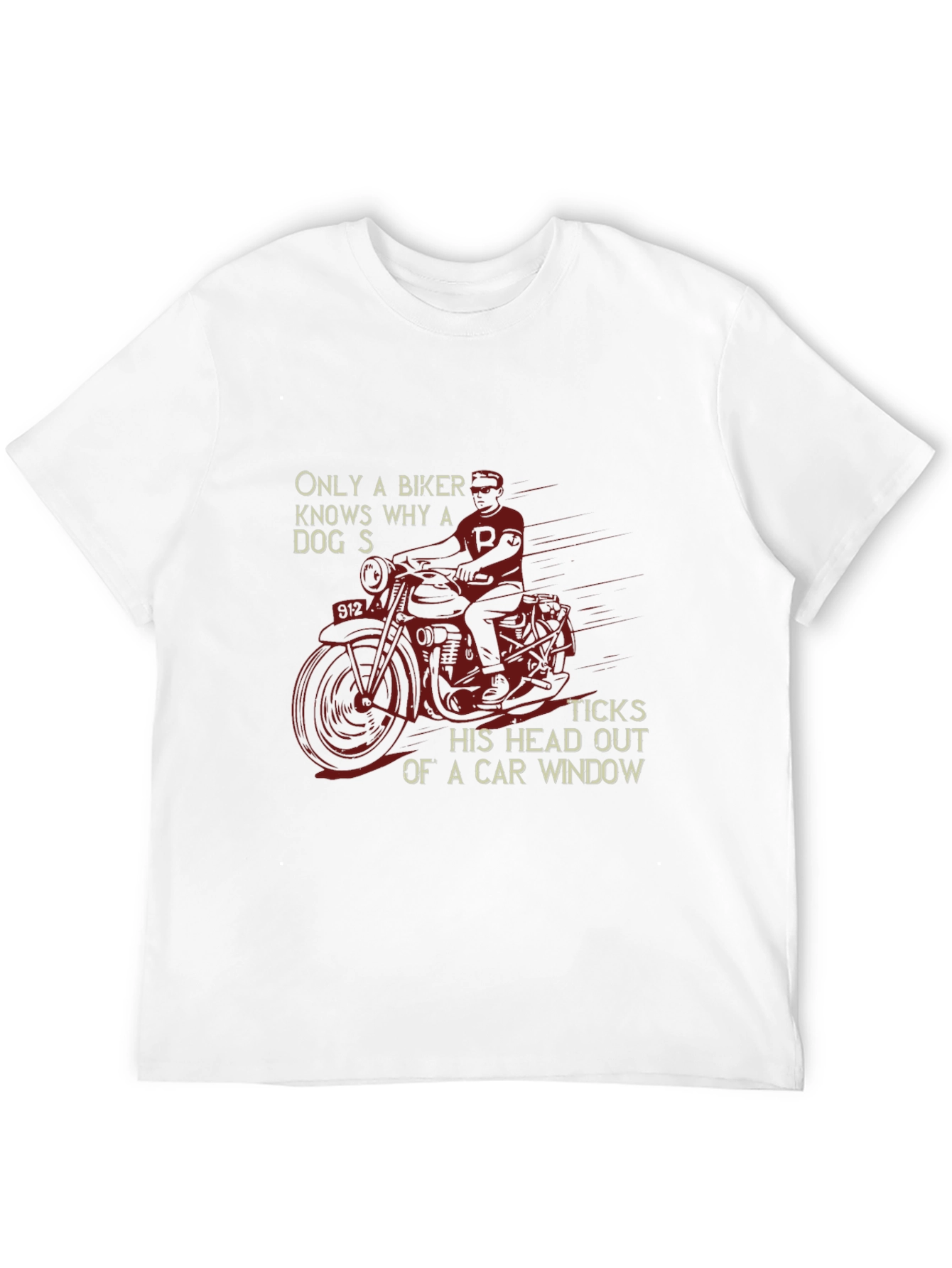 Biker Dog Car Window T-Shirt