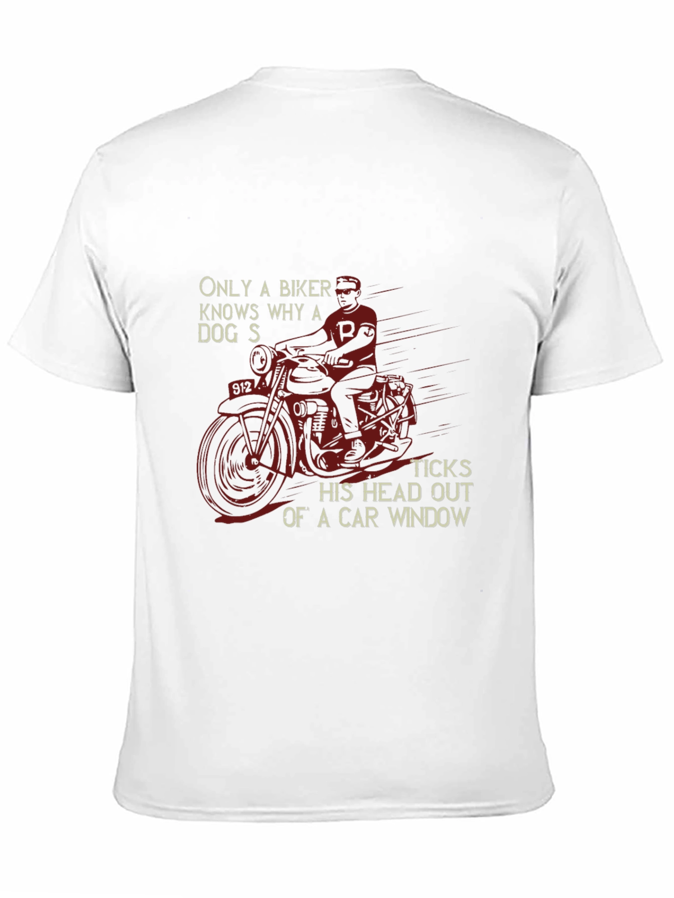 Biker Dog Car Window T-Shirt