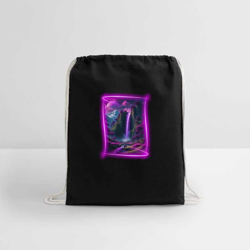 Neon, otherworldly nature scene.