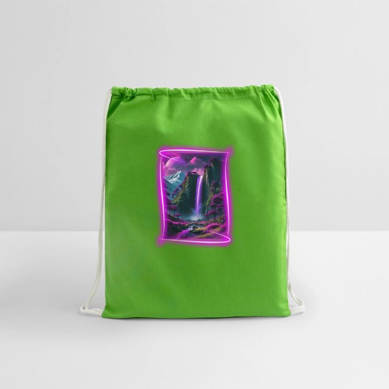 Neon, otherworldly nature scene.