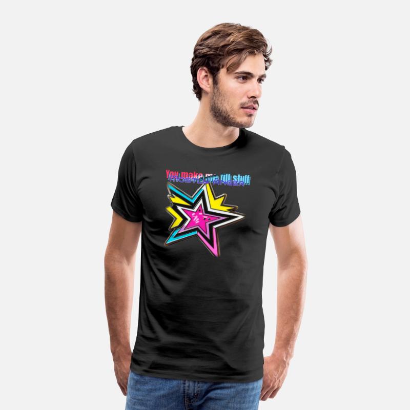 neon t shirt design with stars and anger