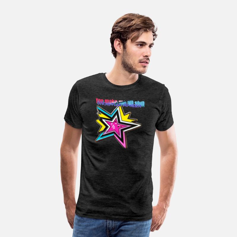 neon t shirt design with stars and anger