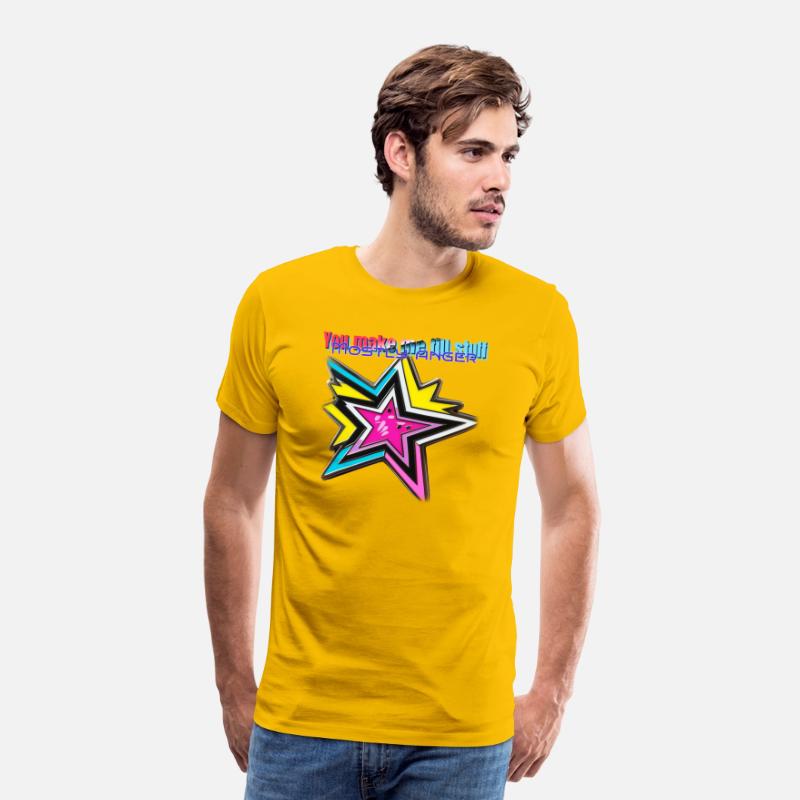 neon t shirt design with stars and anger