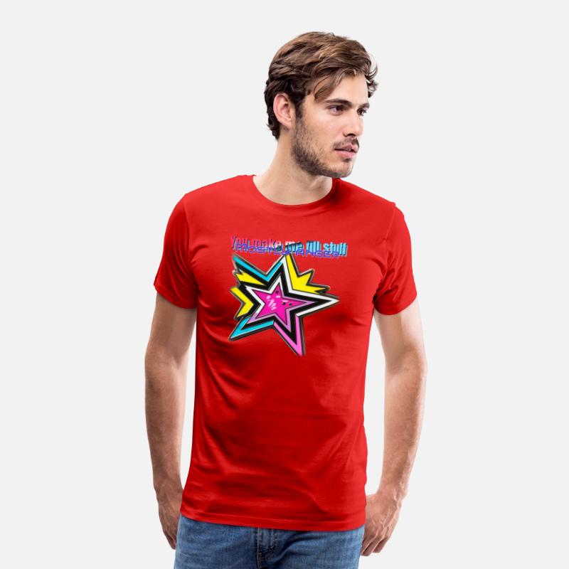 neon t shirt design with stars and anger