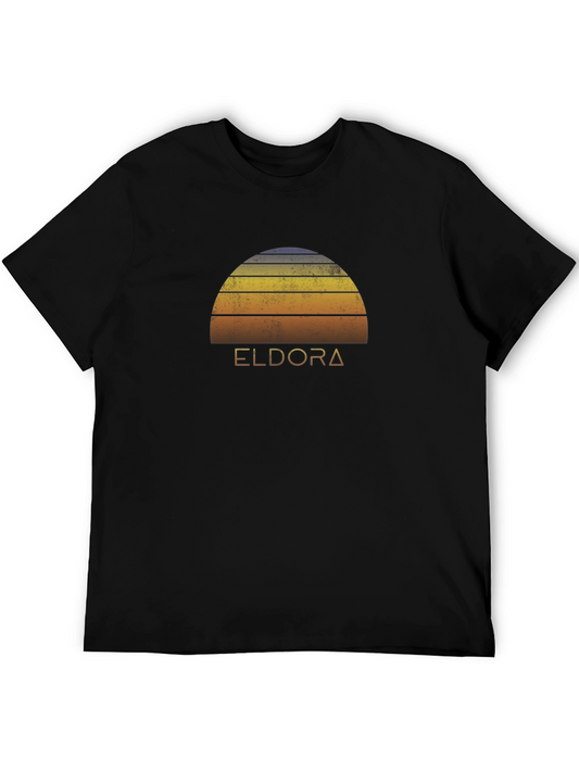 Eldora Retro Sunset Graphic Tee - Cool Vintage Style