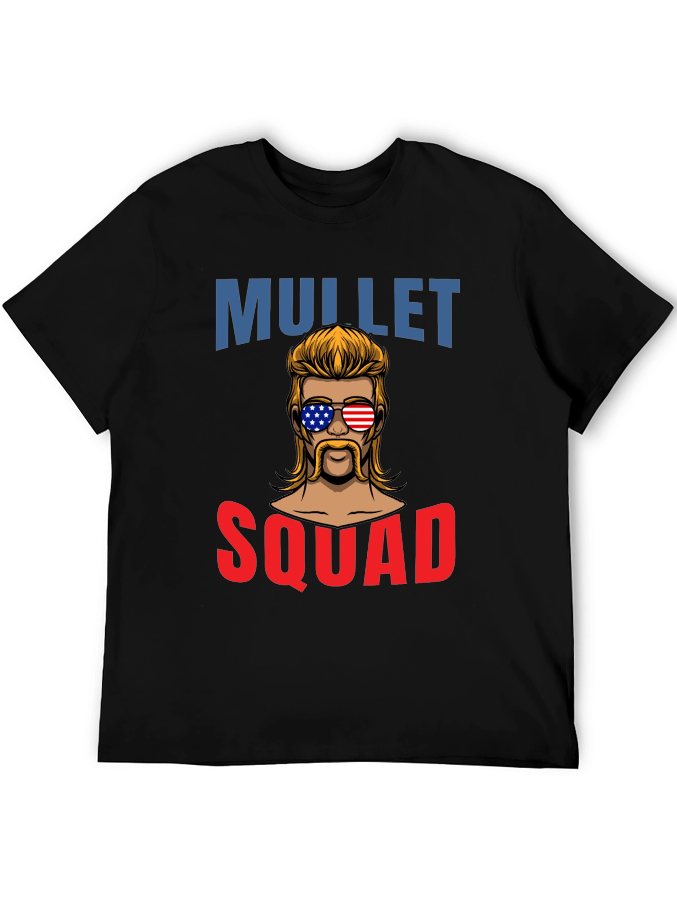 Mullet Squad T-Shirt - Patriotic Retro Design