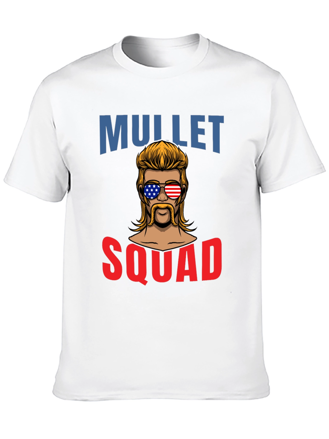 Mullet Squad T-Shirt - Patriotic Retro Design