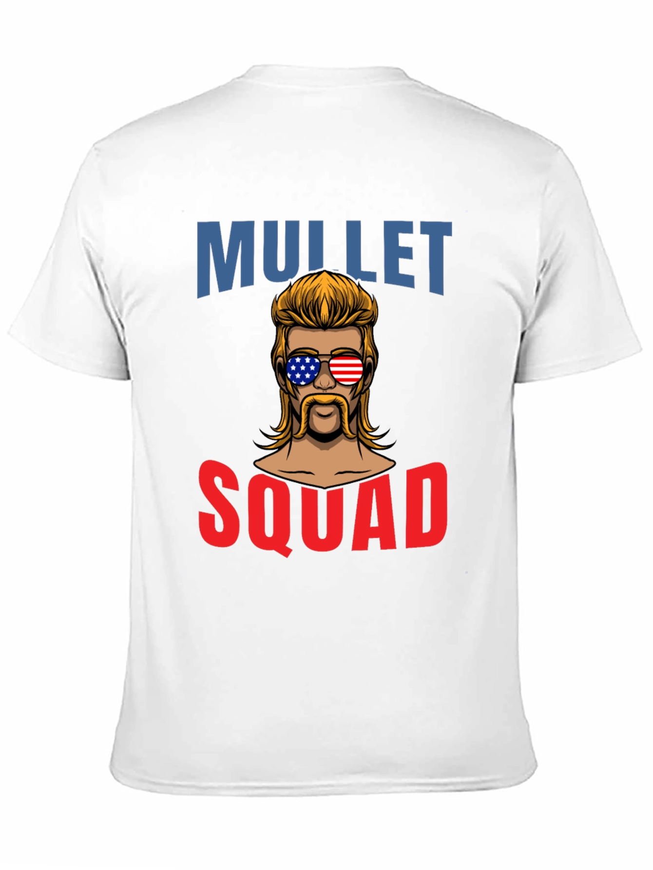 Mullet Squad T-Shirt - Patriotic Retro Design