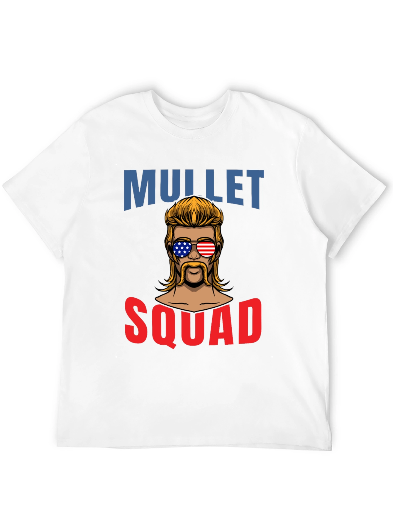 Mullet Squad T-Shirt - Patriotic Retro Design