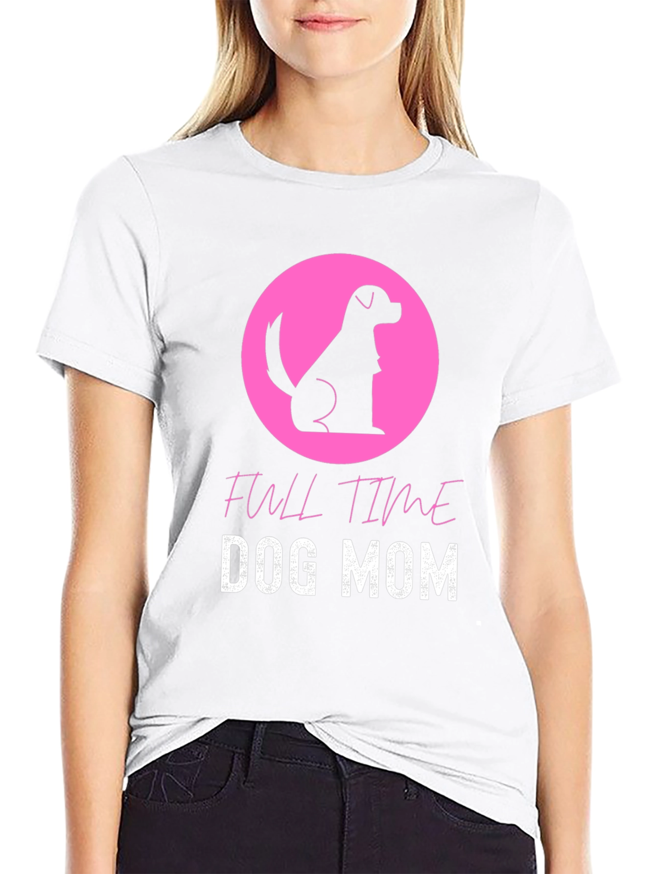 Full Time Dog Mom Black T-Shirt