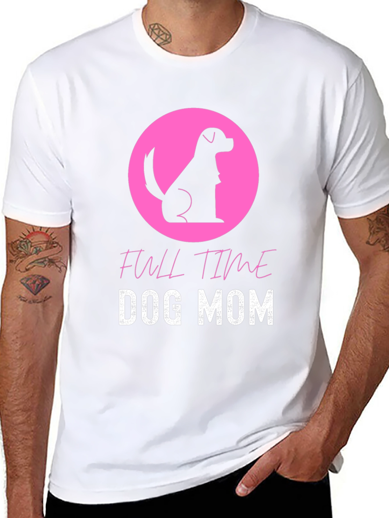 Full Time Dog Mom Black T-Shirt