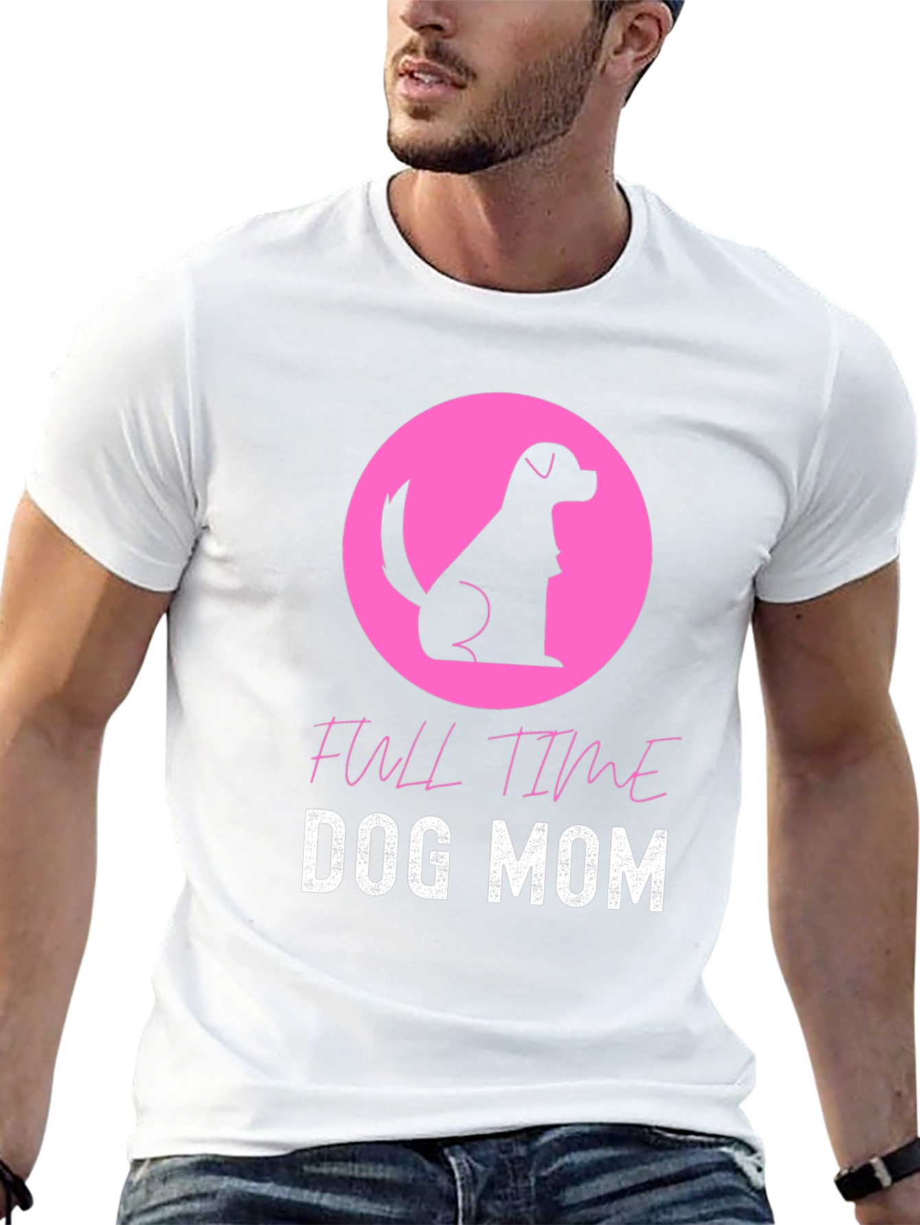 Full Time Dog Mom Black T-Shirt