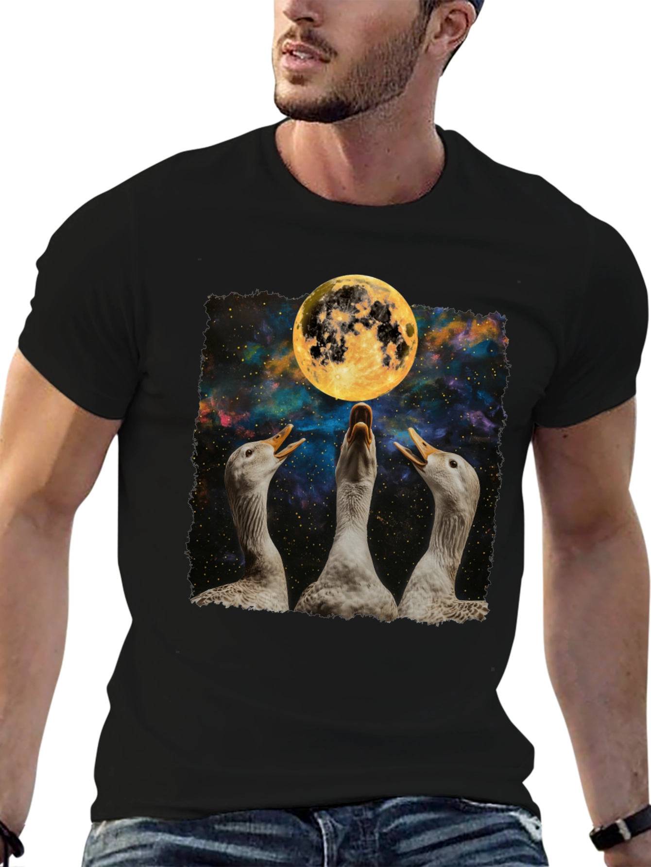 Geese Howling at the Moon Graphic Tee