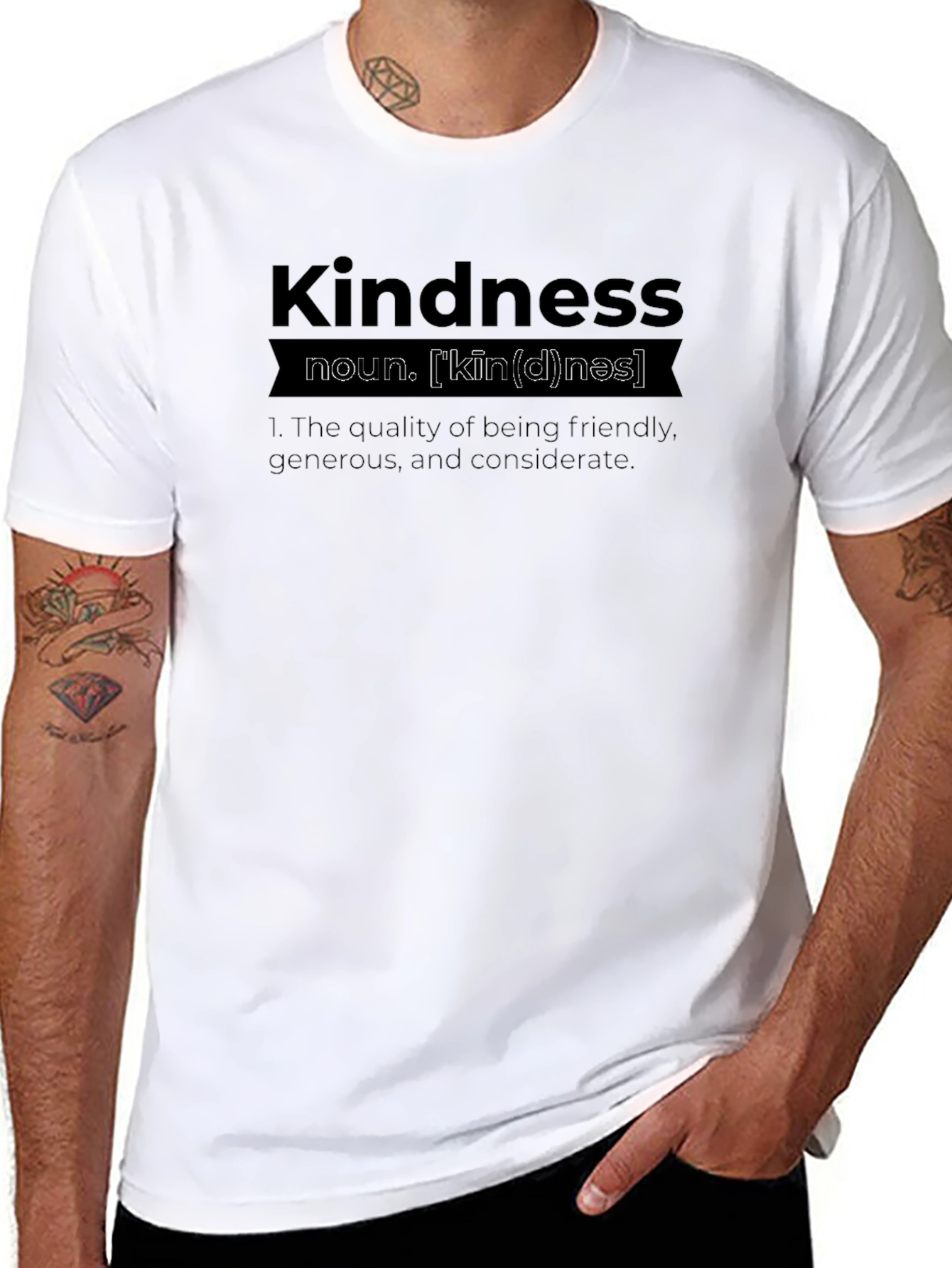 Kindness Definition Black Graphic T-Shirt